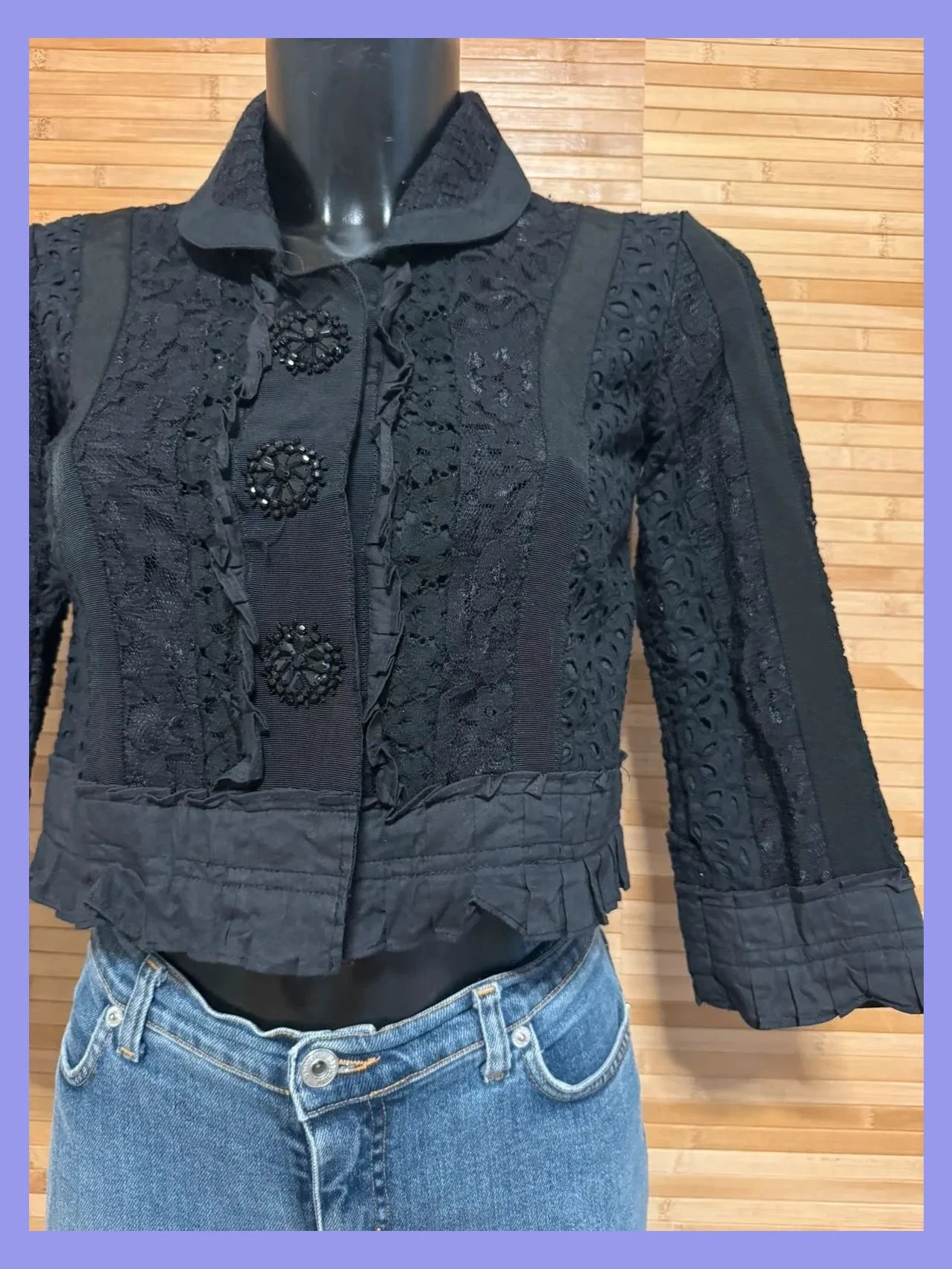 Divino blazer crop algodón bordado, marca Birger et Mikkelsen , talla 36 😍 – Day Birger et Mikkelsen – taille S / 36 / 8 2
