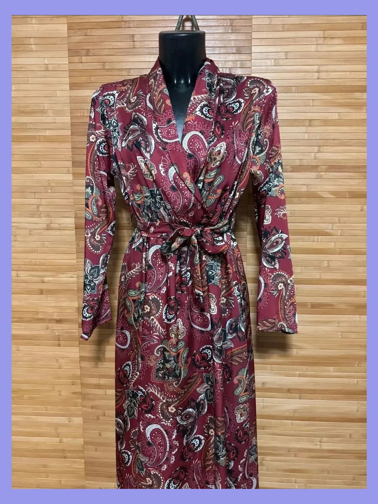 Vestido largo cruzado con cinturón talla única para S-M 😍 – La Boutique – taille Taille unique 2