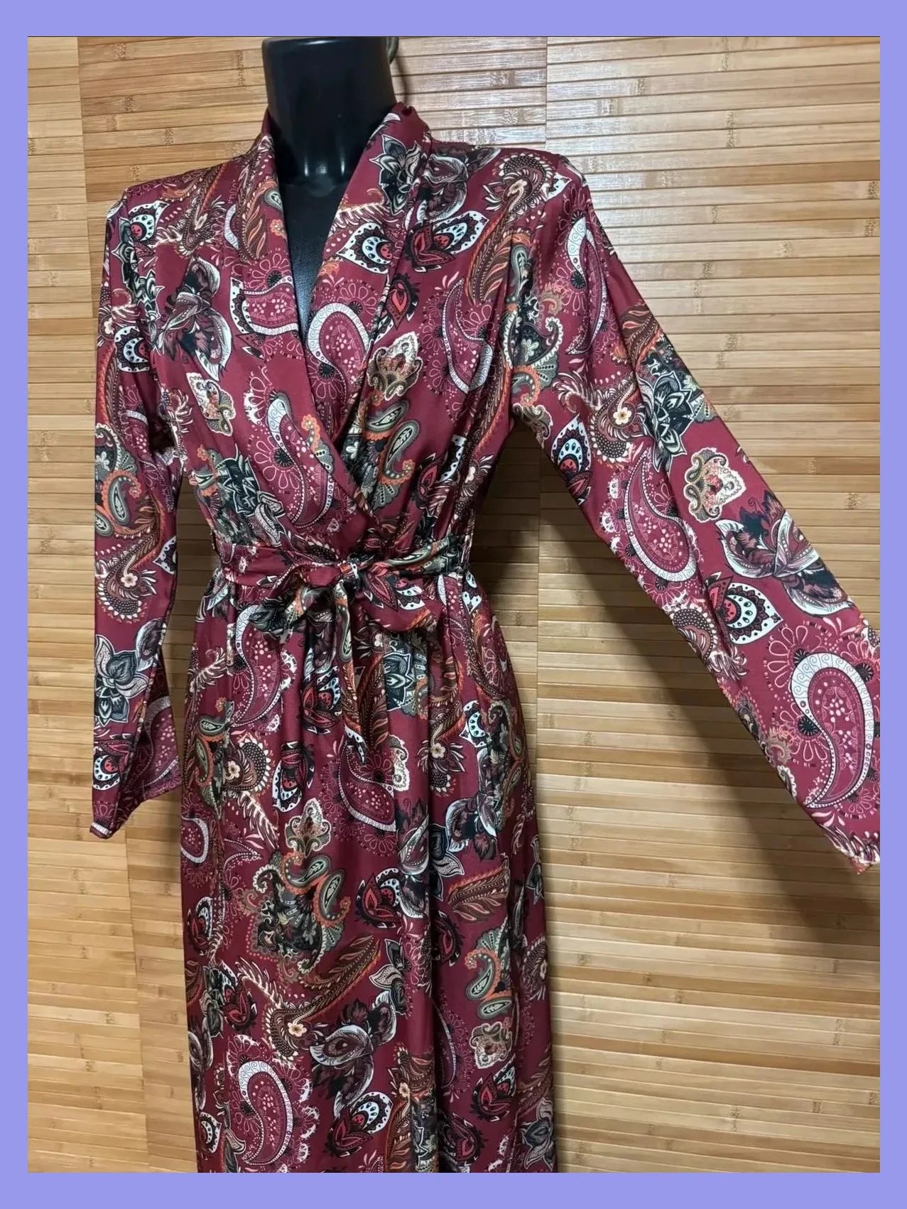 Vestido largo cruzado con cinturón talla única para S-M 😍 – La Boutique – taille Taille unique 3