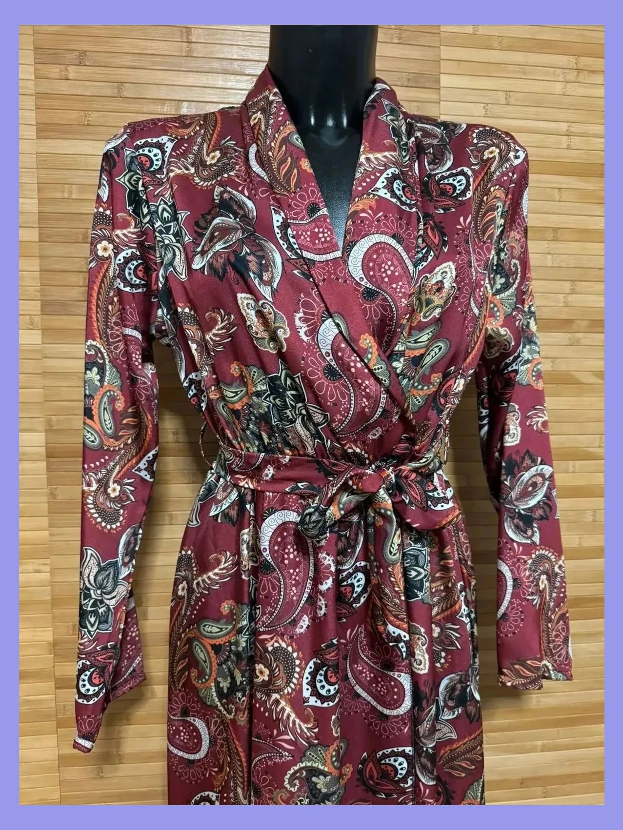 Vestido largo cruzado con cinturón talla única para S-M 😍 – La Boutique – taille Taille unique 5