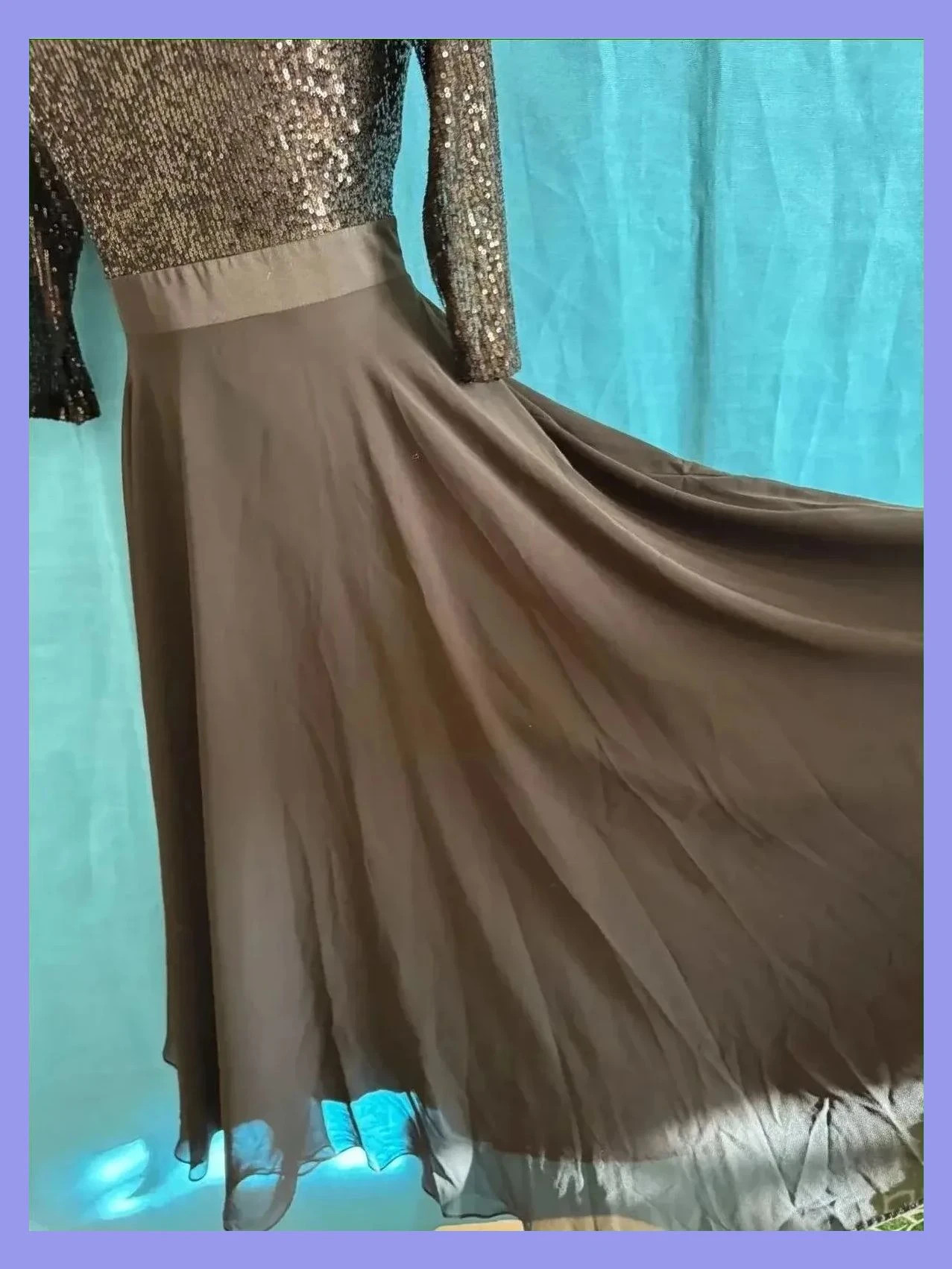 Espectacular vestido fiesta con cuerpo lentejuelas, color negro de marca Swing talla 42 😍 – Swing – taille XL / 42 / 14 4