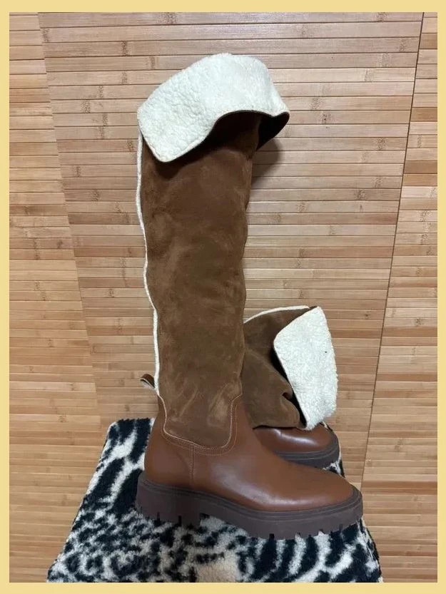 Divinas botas piel y ante con boreguito de Zara número 39 😍