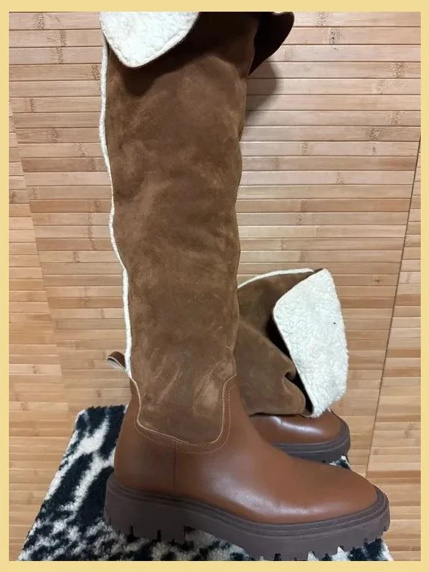 Divinas botas piel y ante con boreguito de Zara número 39 😍 – Zara – taille 39 3