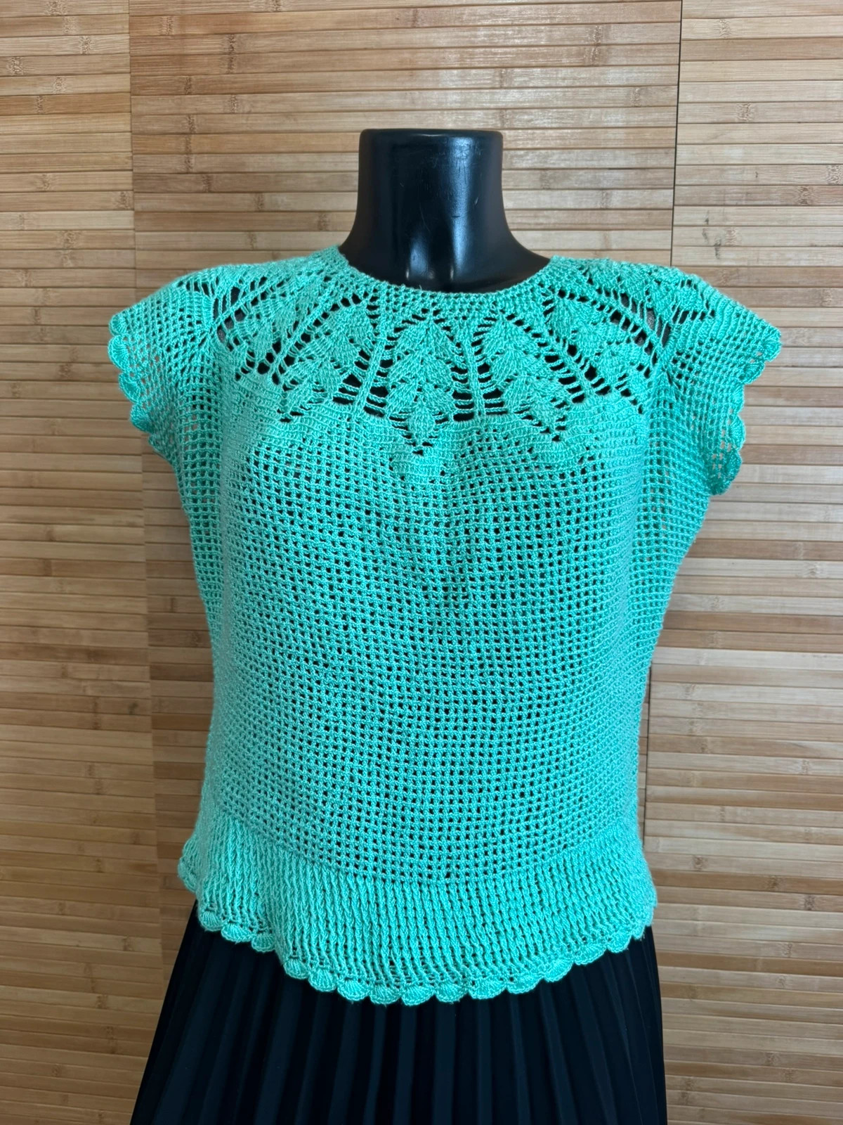 Top crochet vintage hecho a mano talla única para S/M 😍