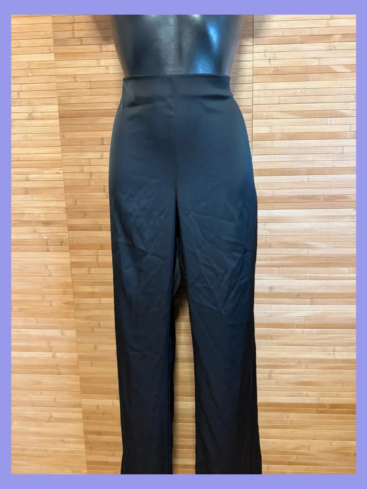 Divino pantalón ancho satinado de Zara , talla XL , color negro 😍 – Zara – taille XL / 42 / 14 2