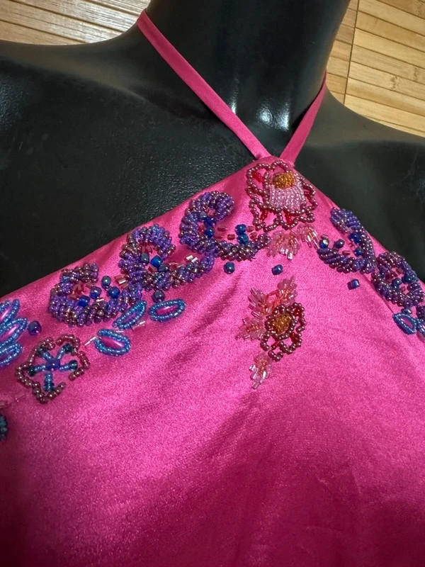 Espectacular vestido fiesta vintage tela satinada , talla 38/40 😍 – Vintage – taille Autre 5