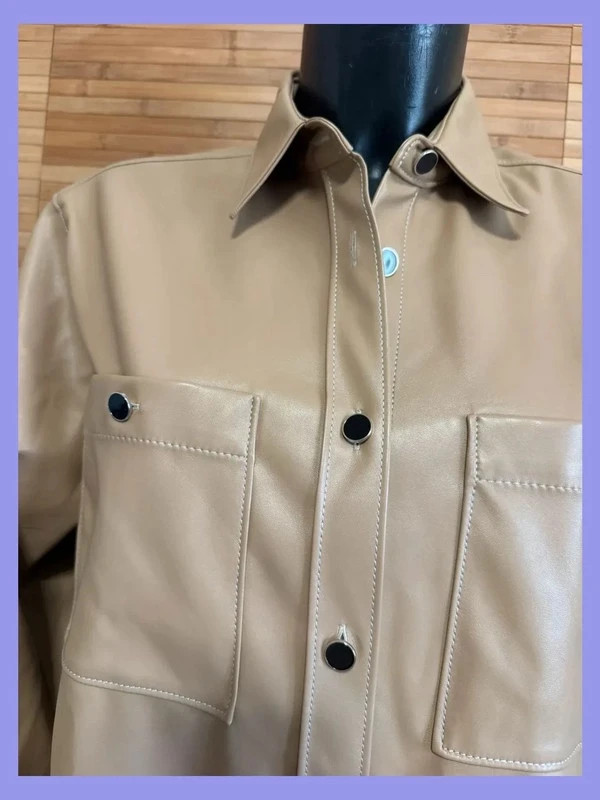 Chaqueta sobrecamisa polipiel color beige de Just cavalli talla 42 😍 – Just Cavalli – taille XL / 42 / 14 4