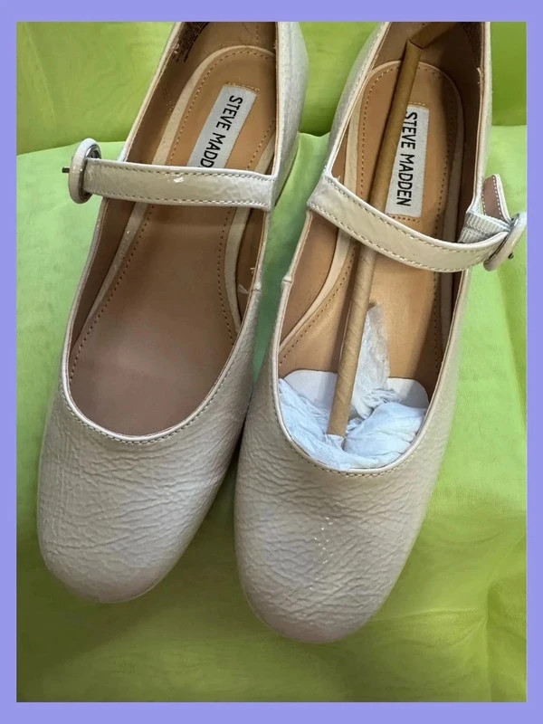 Divinas manoletinas tacón bajo charol color crema de Steve Madden, número 37 😍 – Steve Madden – taille 37 3