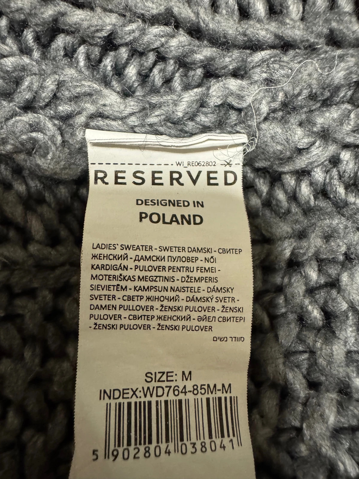 Cárdigan gris grueso marca Reserved talla M 😍 – Reserved – taille M / 38 / 10 5