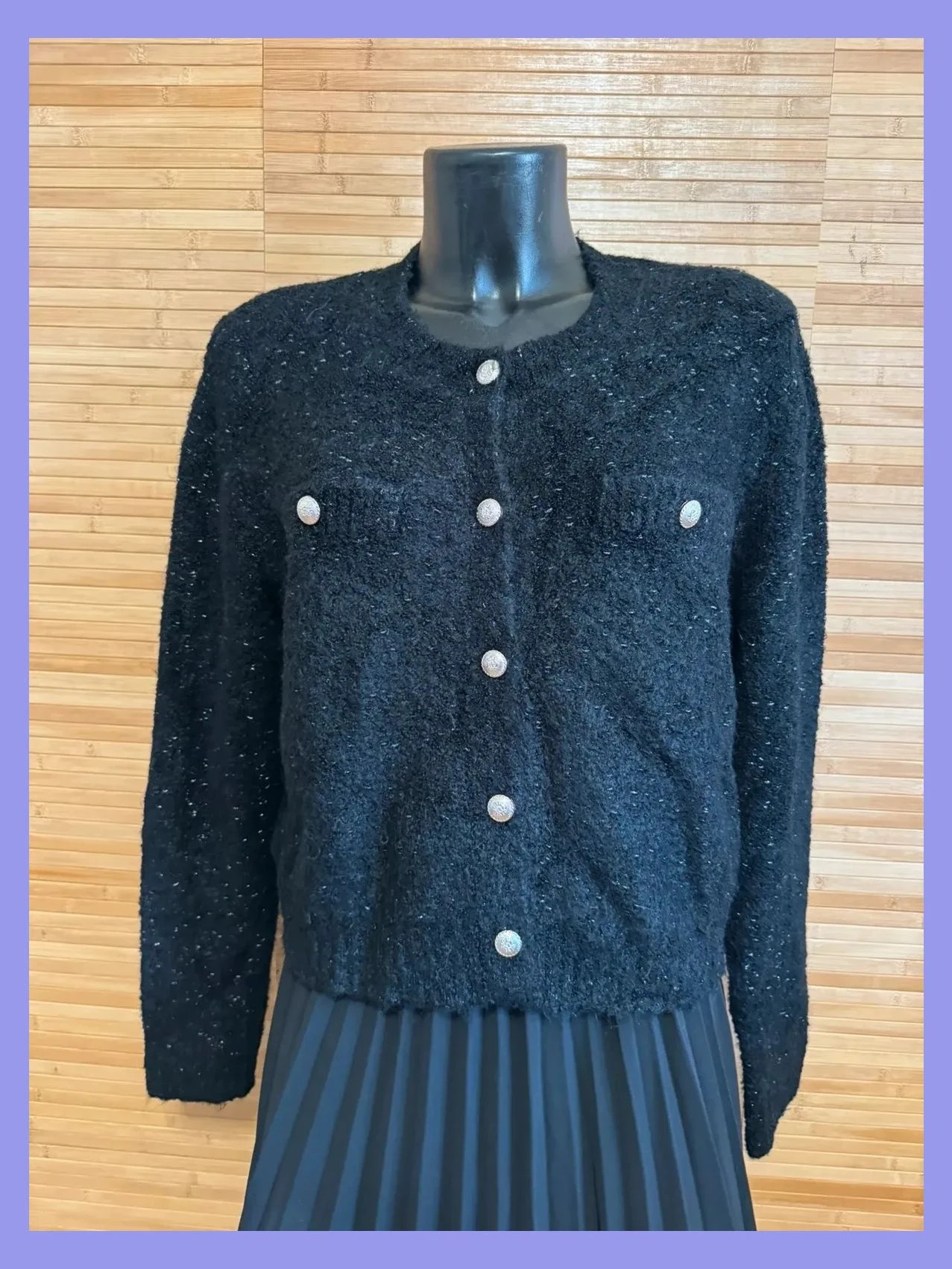 Cárdigan punto rizado vintage , talla única para L/XL 😍