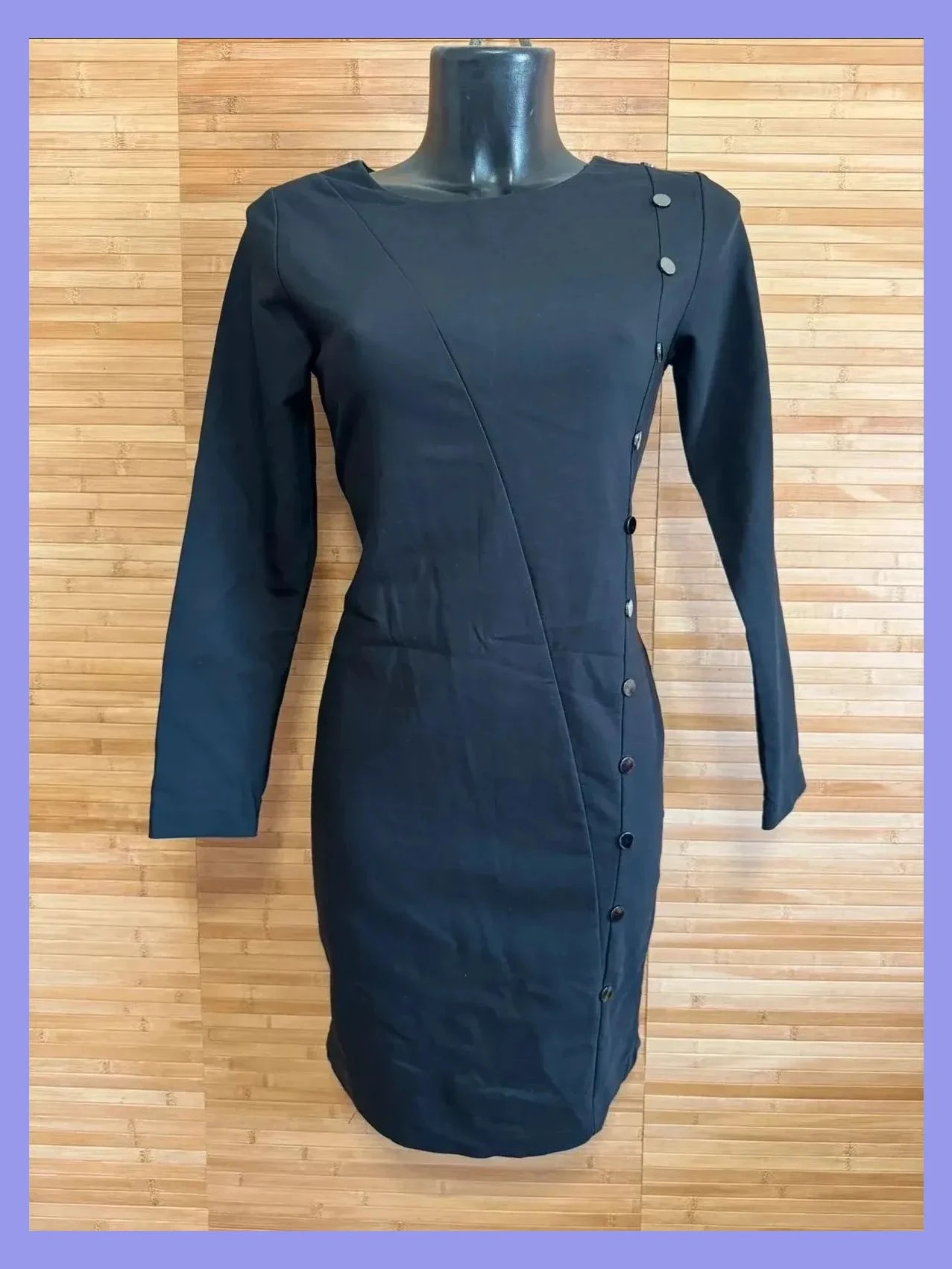 Elegante vestido negro de Sophia Perla talla 36 , elástico 😍