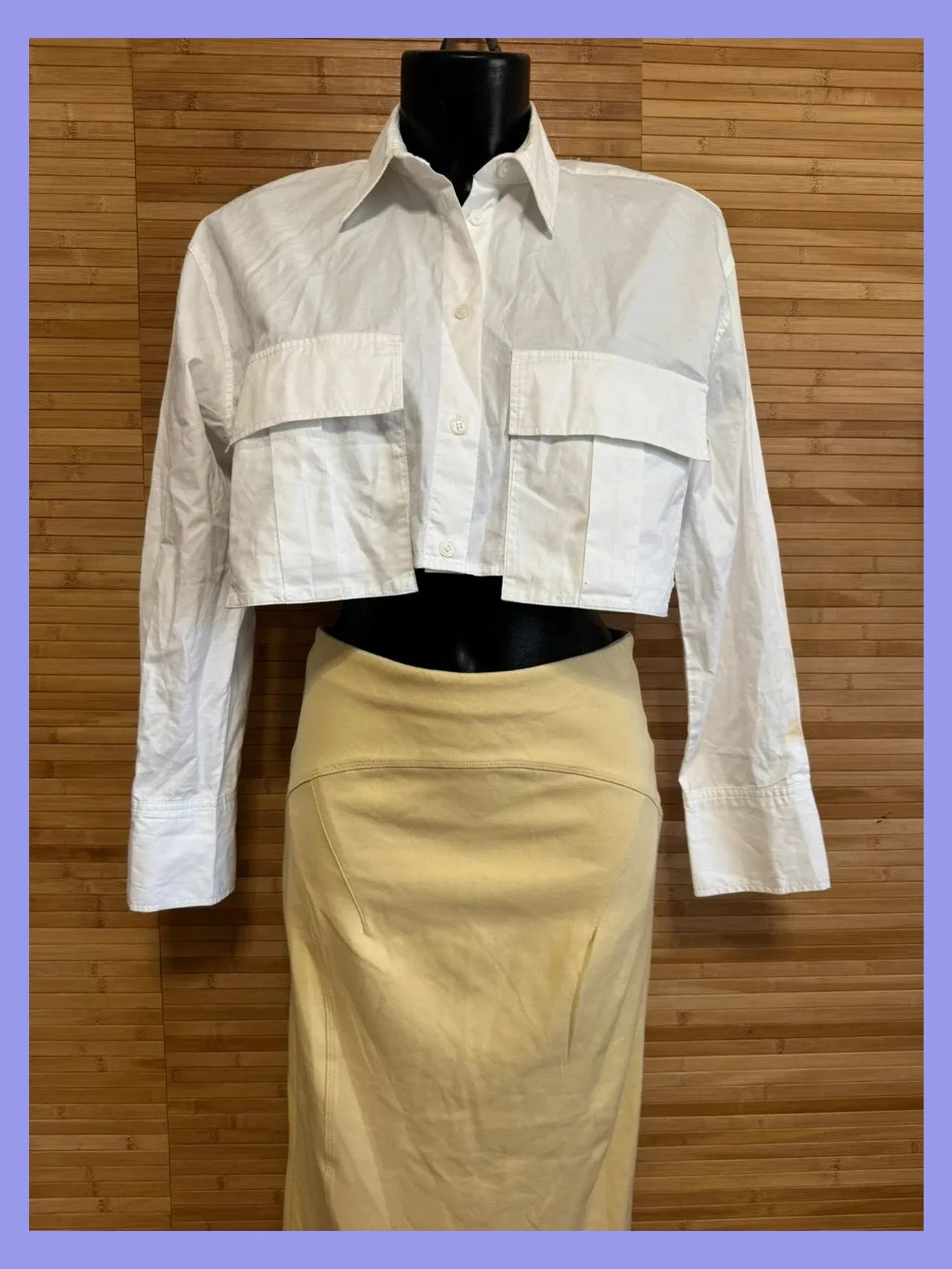 Camisa algodón crop de Zara , talla S 😍
