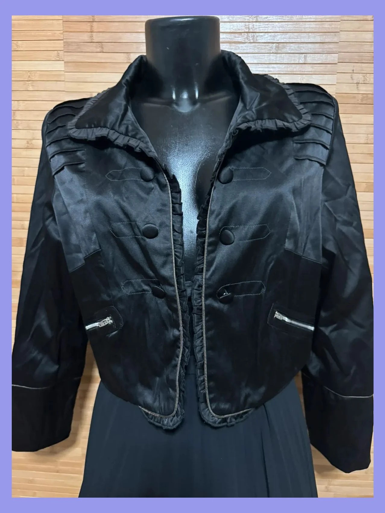 Blazer raso negro vintage talla S 😍 – Vintage – taille S / 36 / 8 2