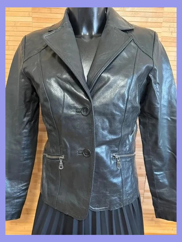 Chaqueta blazer vintage de cuero talla M 😍 – Vintage – taille M / 38 / 10 2