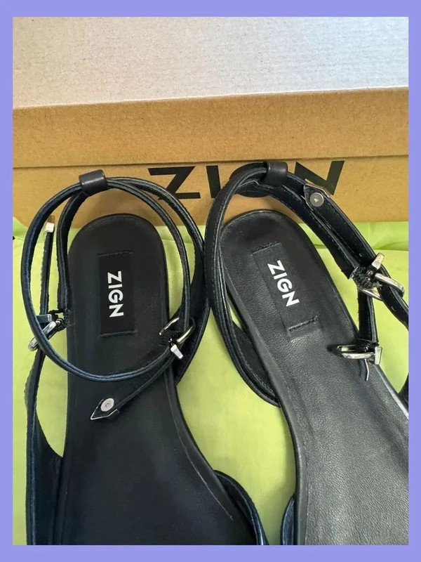 Divina manoletinas piel negras de marca Zign , talla 40 😍 – Zign – taille 40 3