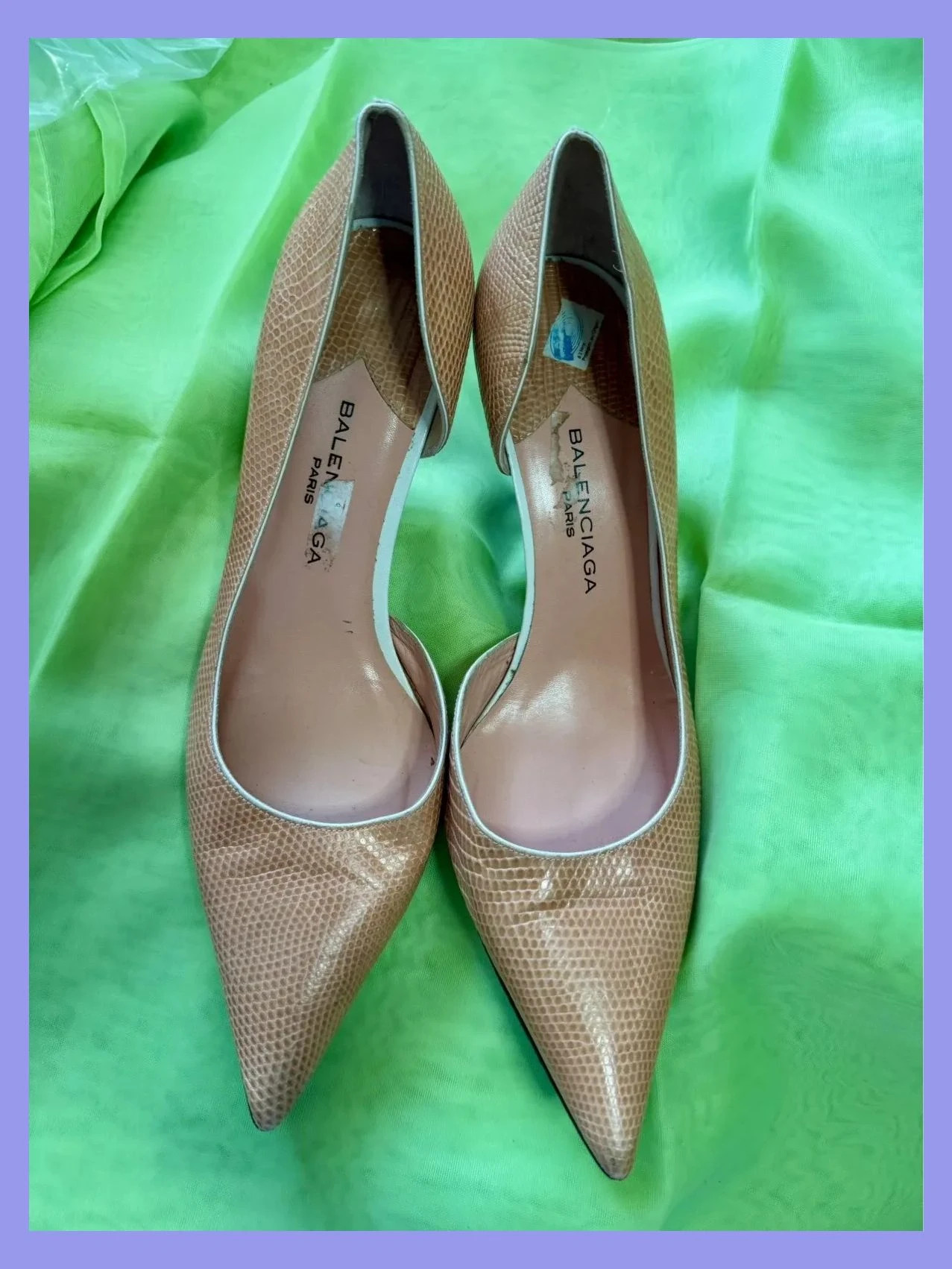Divinos zapatos tacón vintage de Balenciaga , piel , número 41 😍
