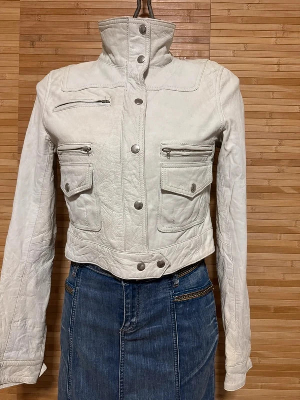 Espectacular chaqueta piel vintage de Stradivarius talla M 😍 – Stradivarius – taille M / 38 / 10 2