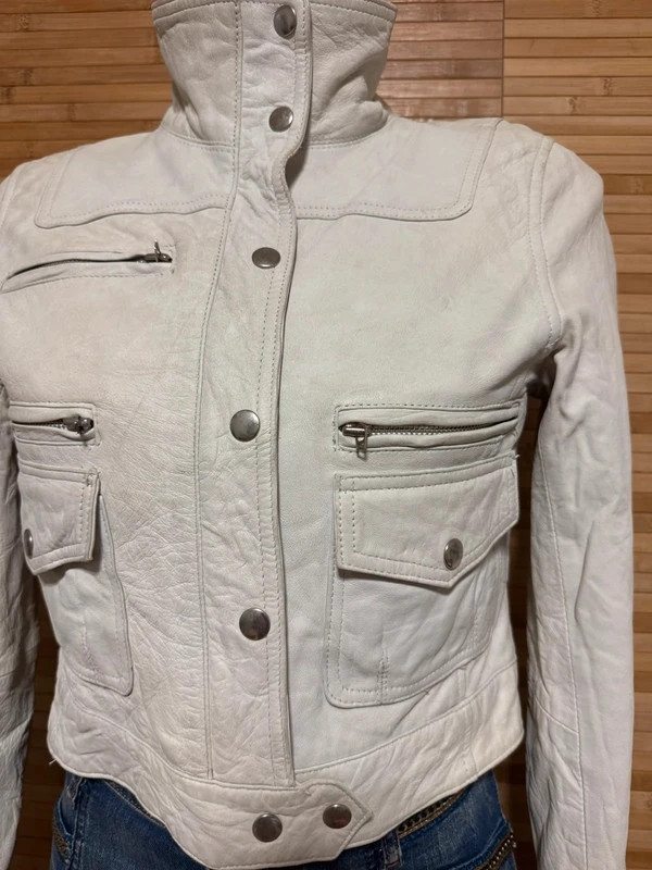 Espectacular chaqueta piel vintage de Stradivarius talla M 😍 – Stradivarius – taille M / 38 / 10 3