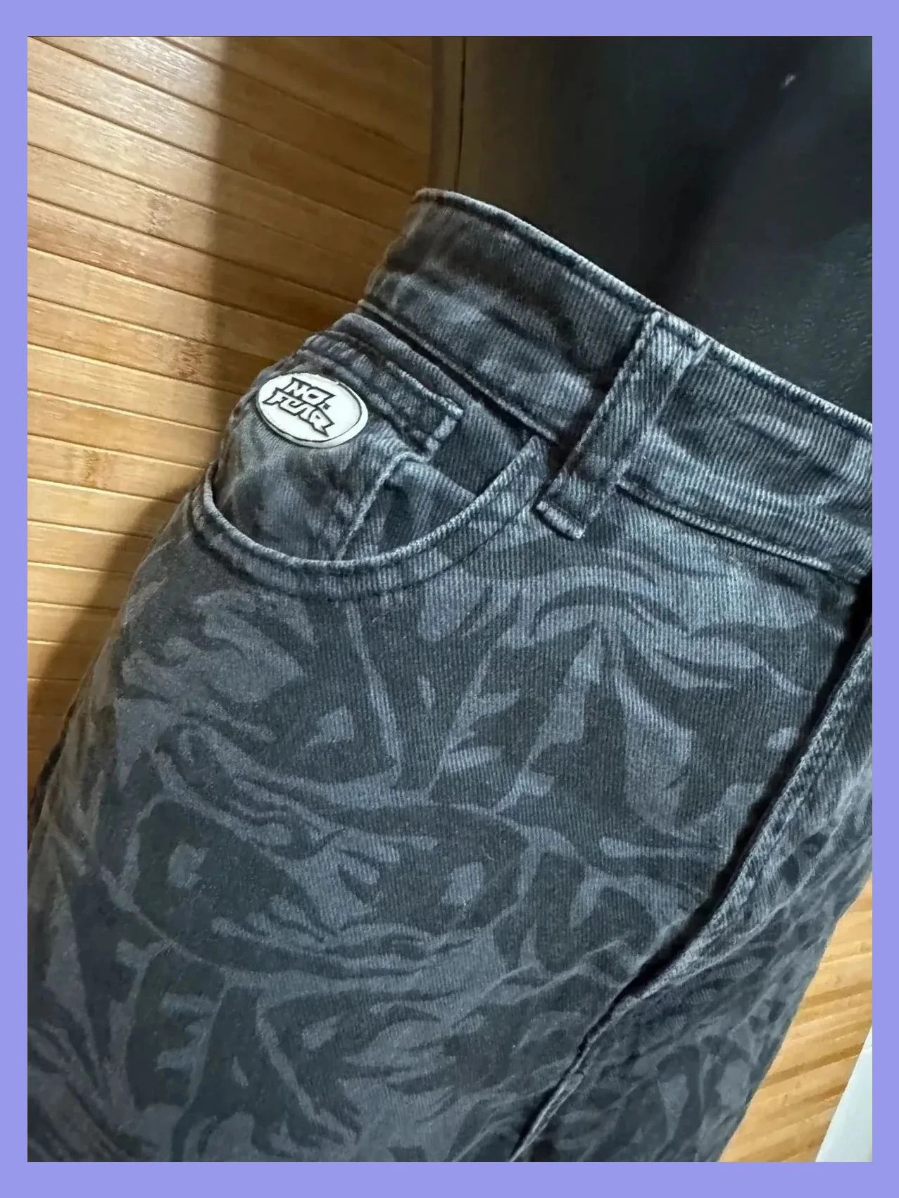 Vaquero ancho estampado de No Fear x H&M talla 38 😍 – No Fear – taille M / 38 / 10 4