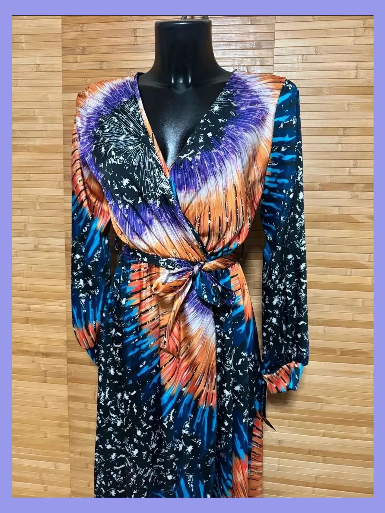 Vestido largo cruzado con cinturón talla única para S-M 😍 – La Boutique – taille Taille unique 2