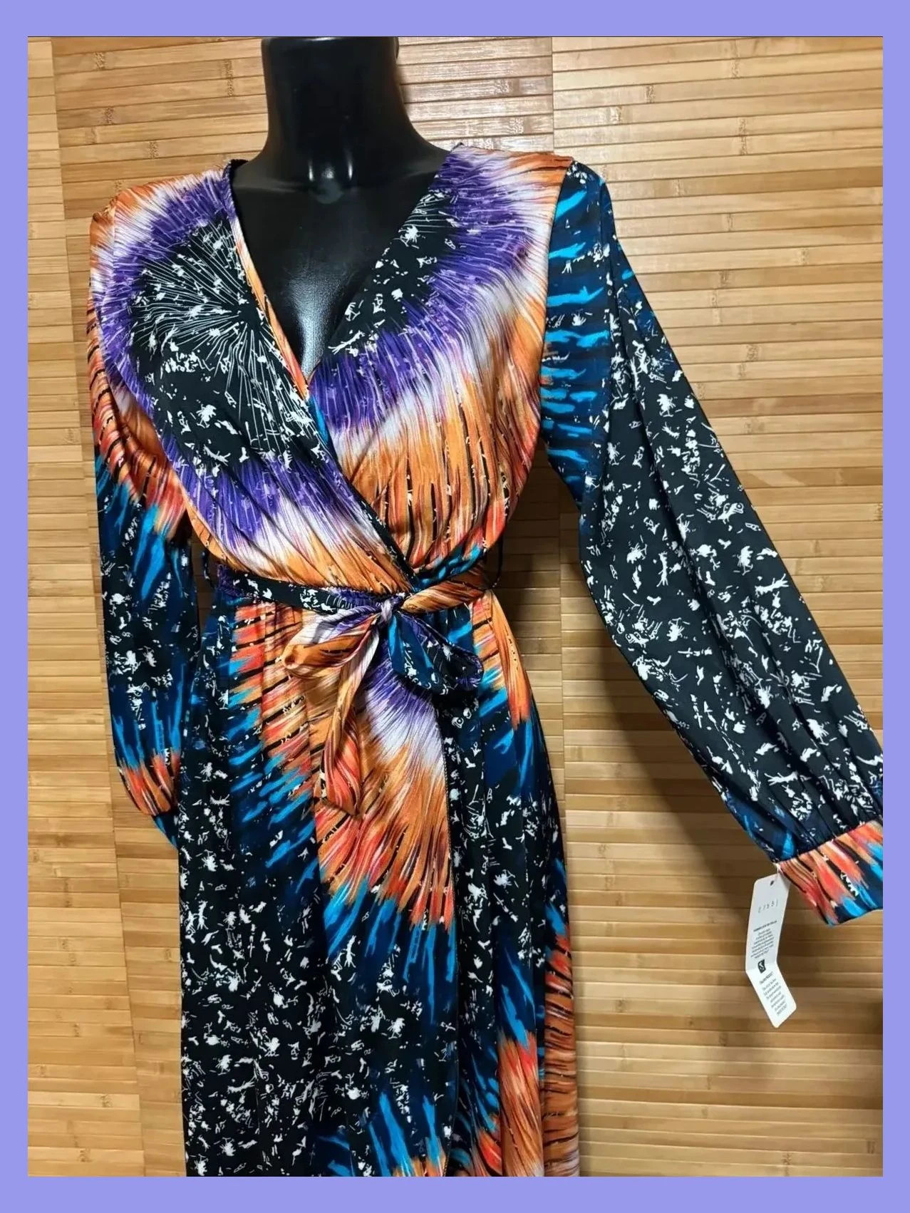 Vestido largo cruzado con cinturón talla única para S-M 😍 – La Boutique – taille Taille unique 3