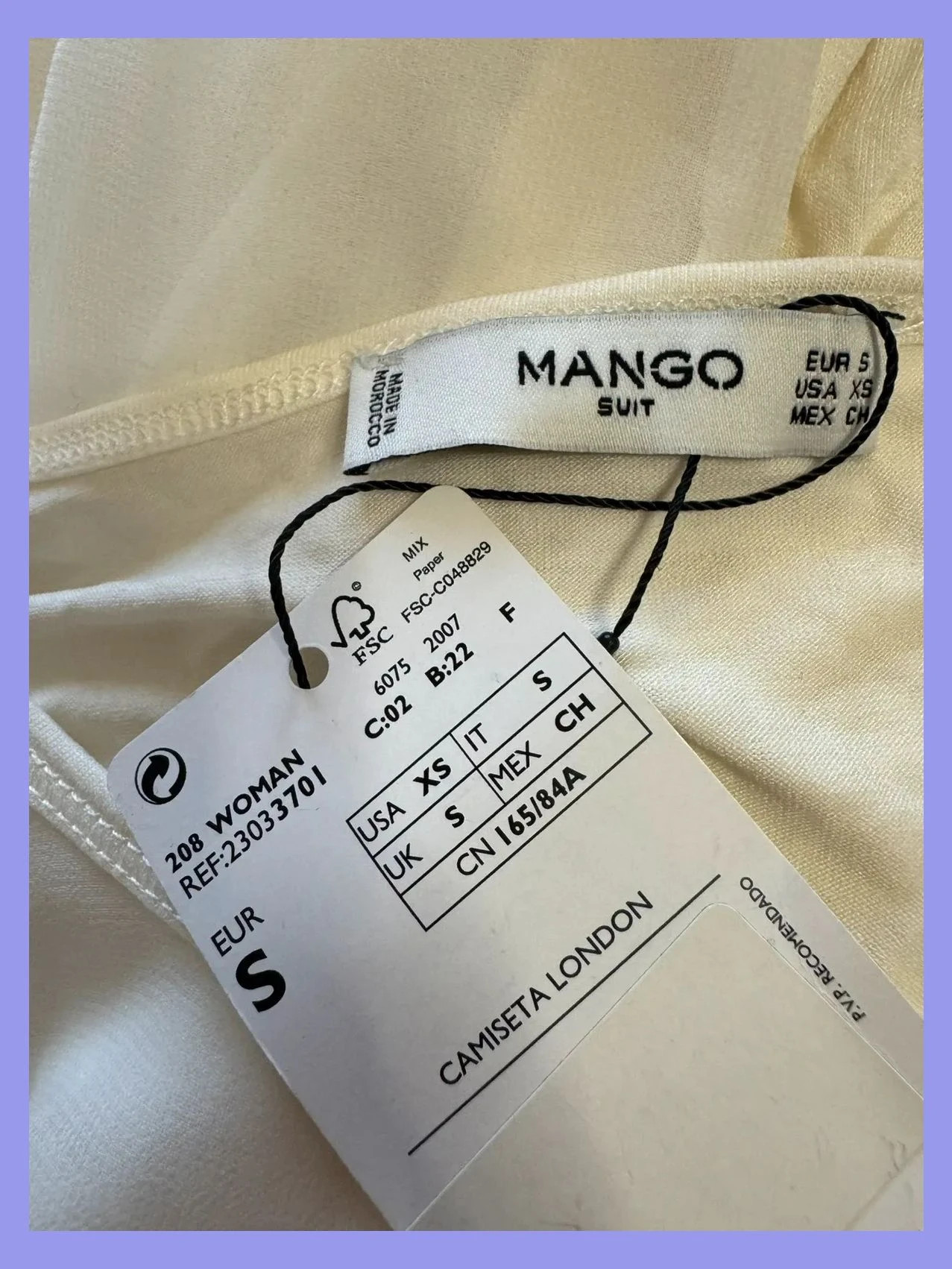 Blusa blanca de mango talla S 😍 – Mango – taille S / 36 / 8 5