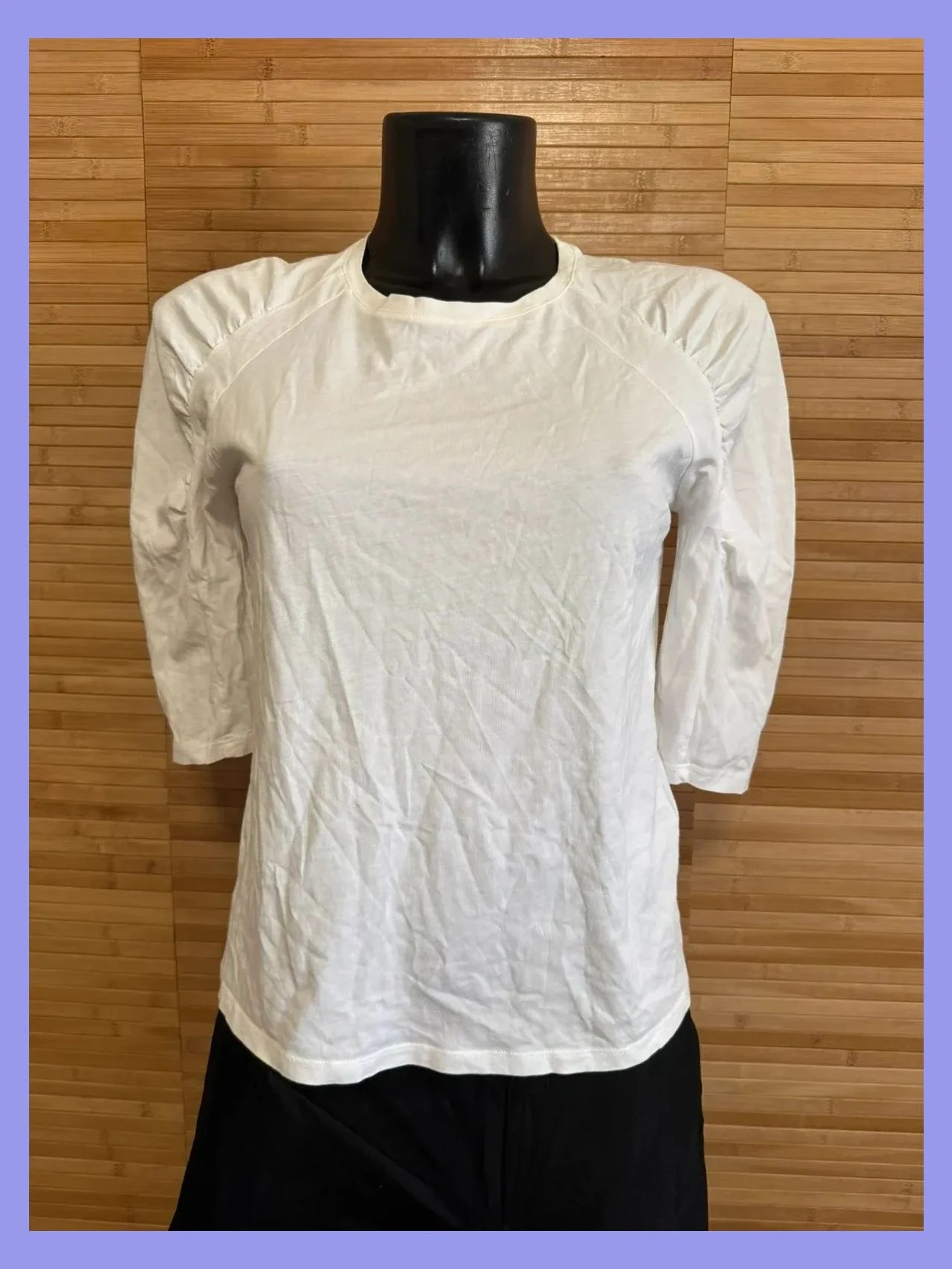Camiseta blanca manga 3/4 mujer marca Ba&sh , talla S 😍