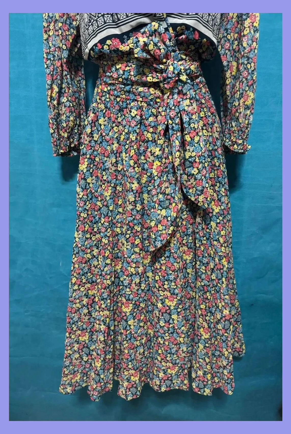 lncreíble vestido vintage de Diane Freis 100% algodón 😍 – Diane Freis – taille M / 38 / 10 2