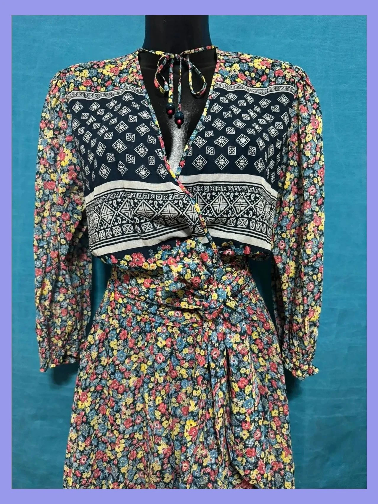 lncreíble vestido vintage de Diane Freis 100% algodón 😍 – Diane Freis – taille M / 38 / 10 5