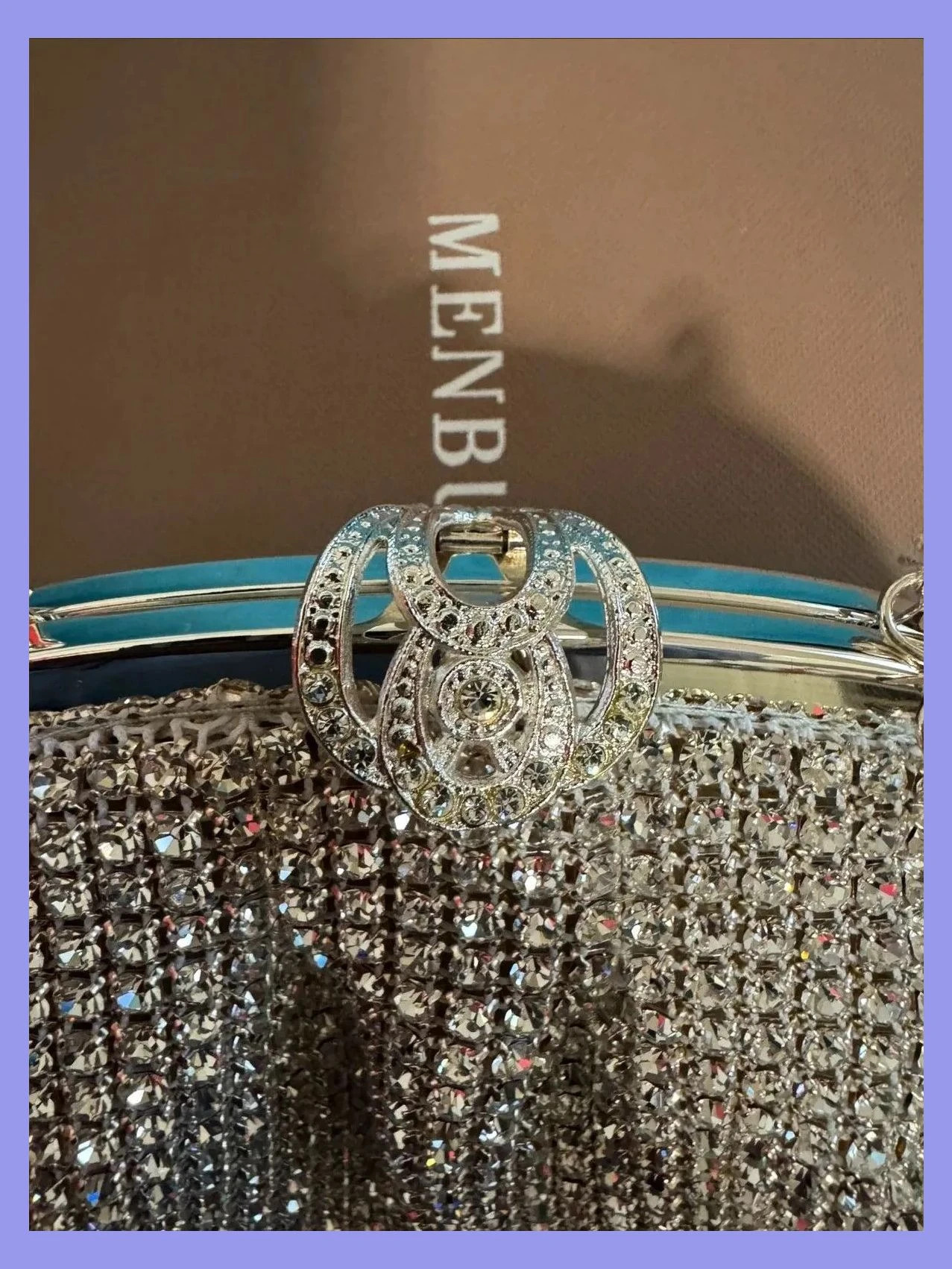 Espectacular bolsito pedreria cristal , color plateado 😍 – Menbur 5