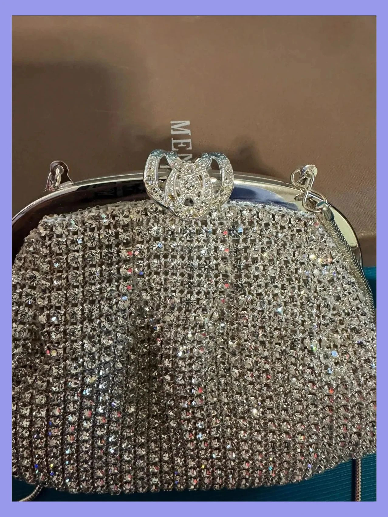 Espectacular bolsito pedreria cristal , color plateado 😍 – Menbur 4