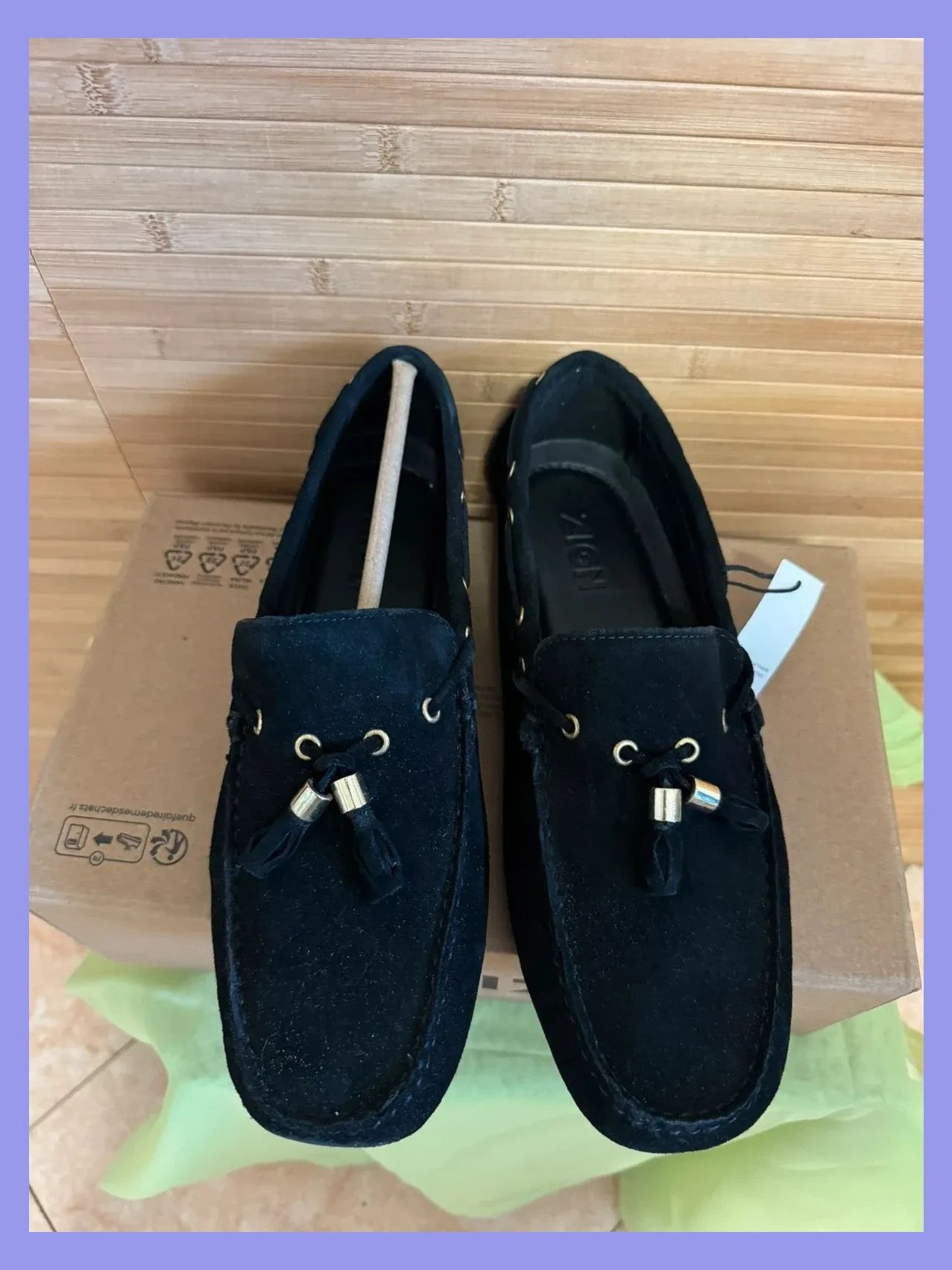 ZIGN flats for men in black. Made of ante. Sin usar. Size 43 EU 😍 – Zign – taille 43 3