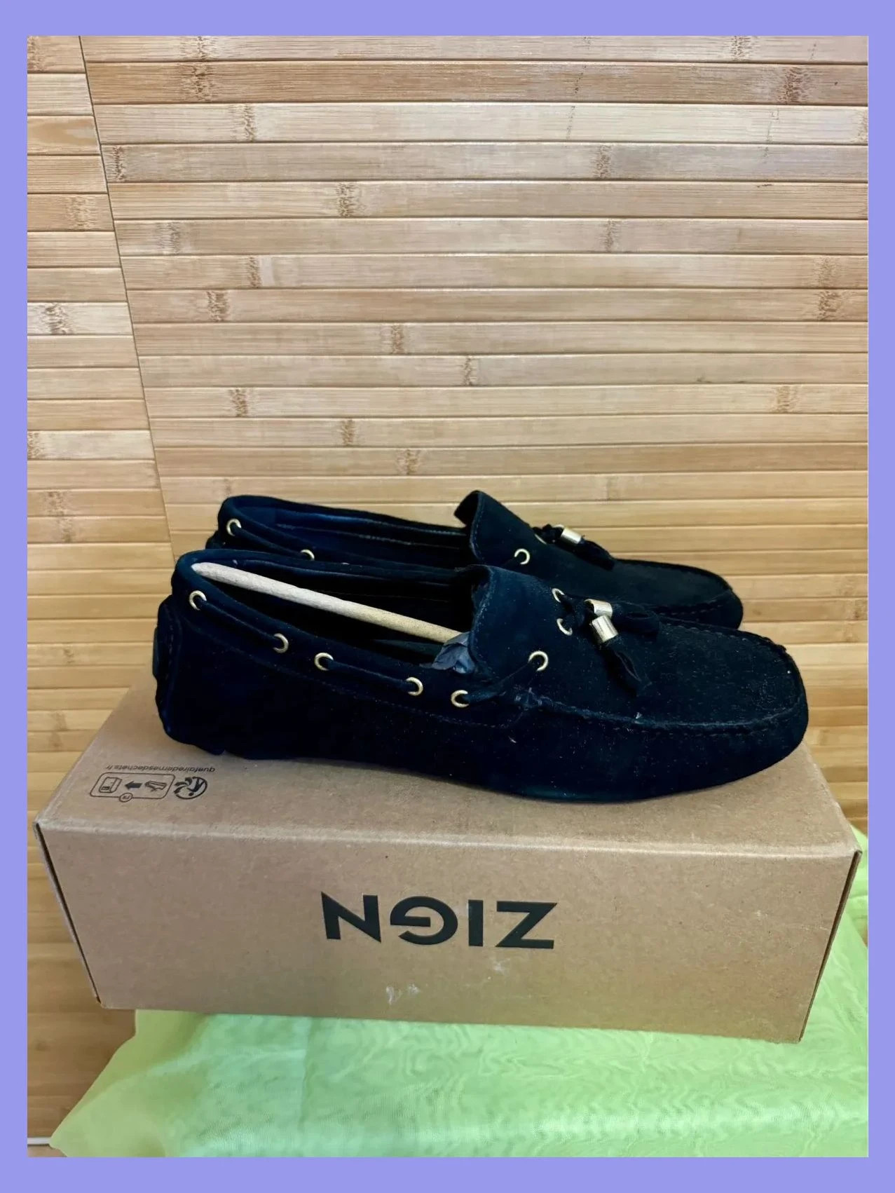 ZIGN flats for men in black. Made of ante. Sin usar. Size 43 EU 😍
