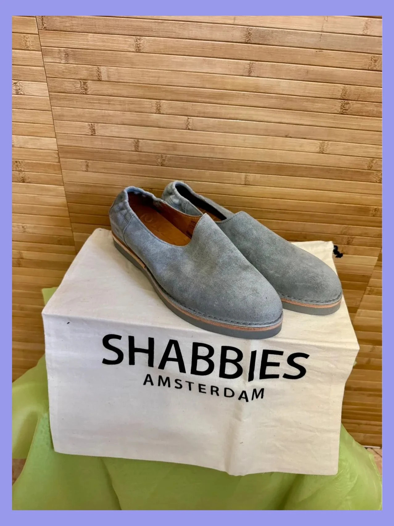 Divinos mocasines piel ante color gris , marca Shabbies Amsterdam,núm.40😍