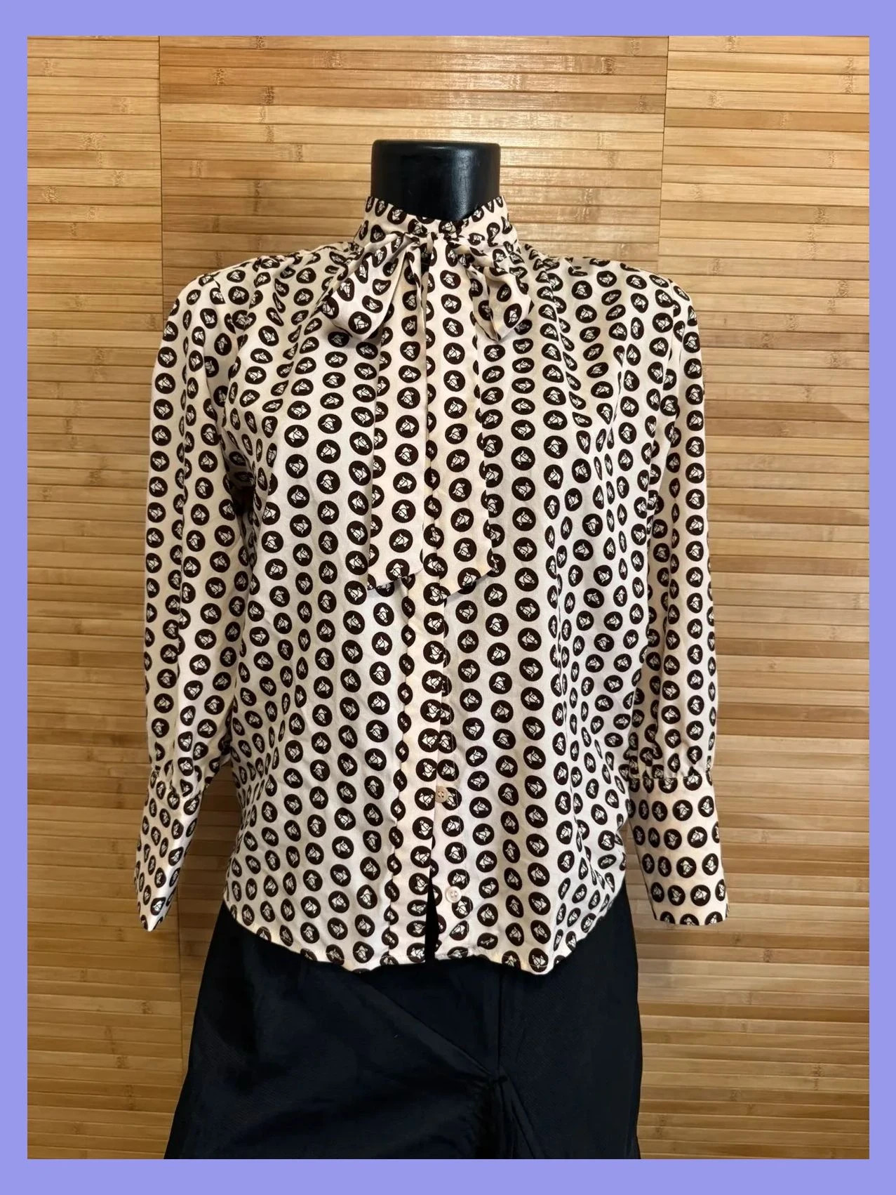 Blusa estampada con lazo de topshop talla 36 😍