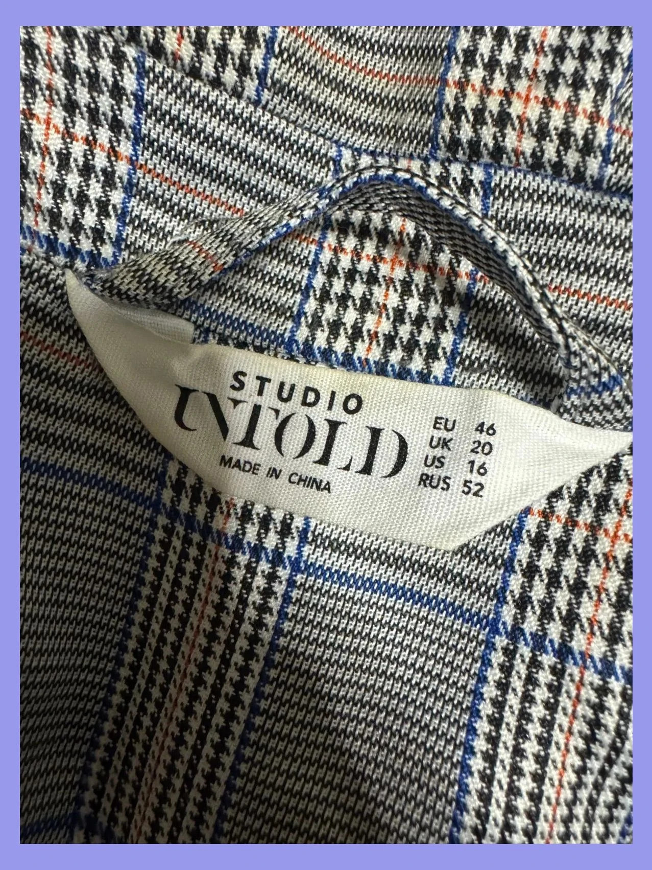 Divino blazer cuadros talla 46 , un botón está partido 😍 – Studio Untold – taille 4XL / 48 / 20 4