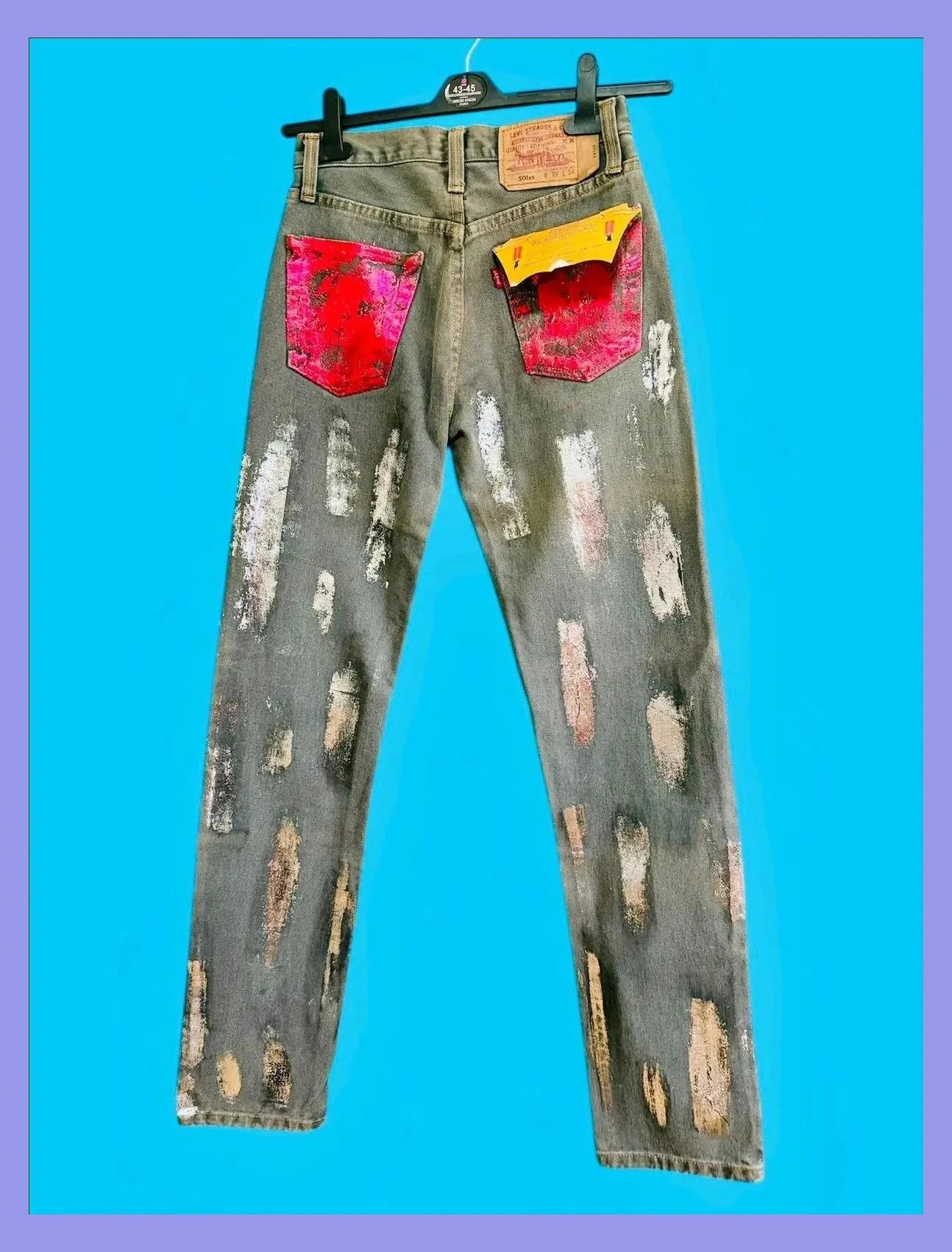 Espectacular vaquero Levis vintage, customizado metalizado, talla 38 😍 – Levi's – taille M / 38 / 10 2