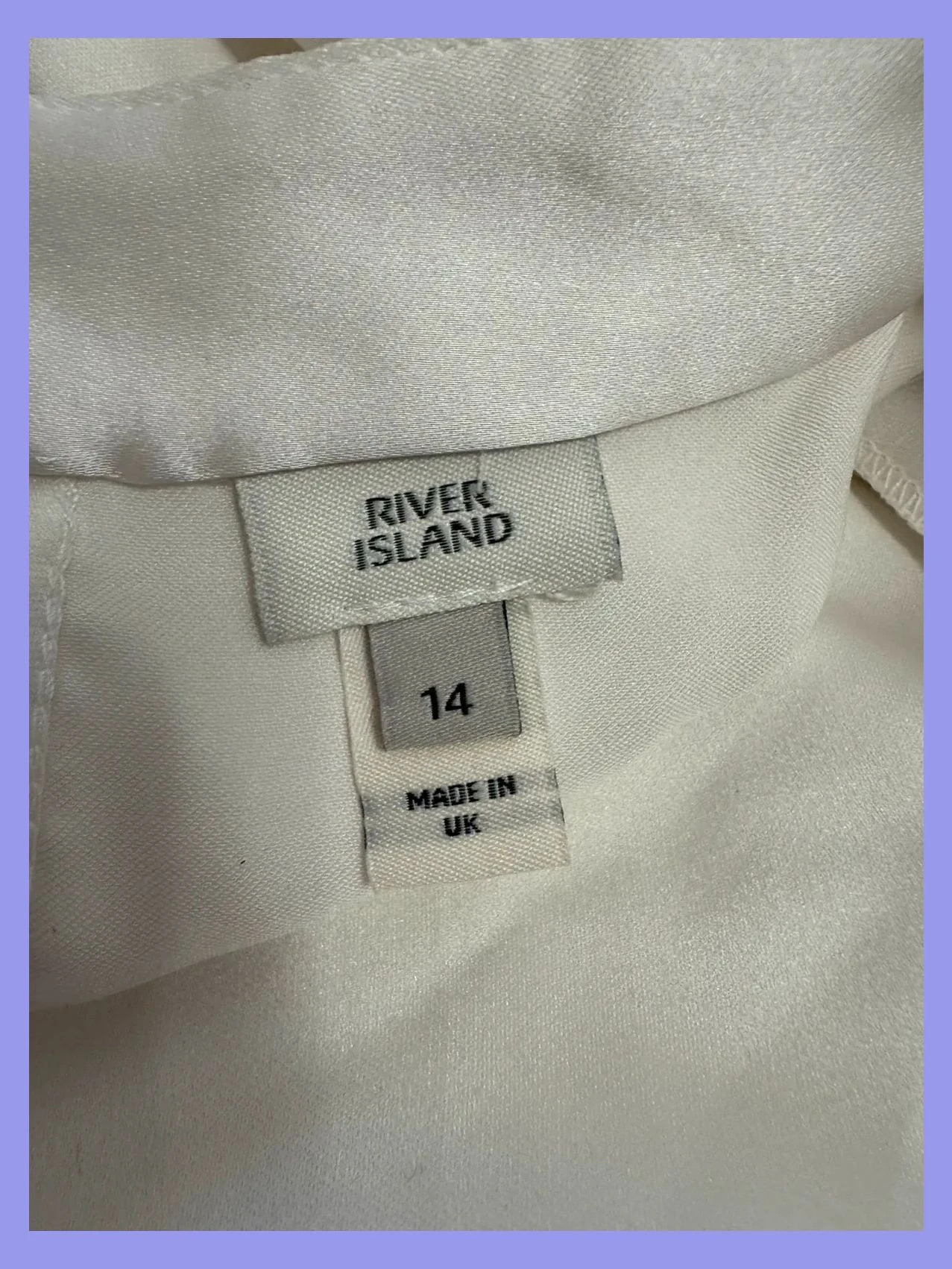 Blusa blanca satinada de River island , talla 42 😍 – River Island – taille XL / 42 / 14 5
