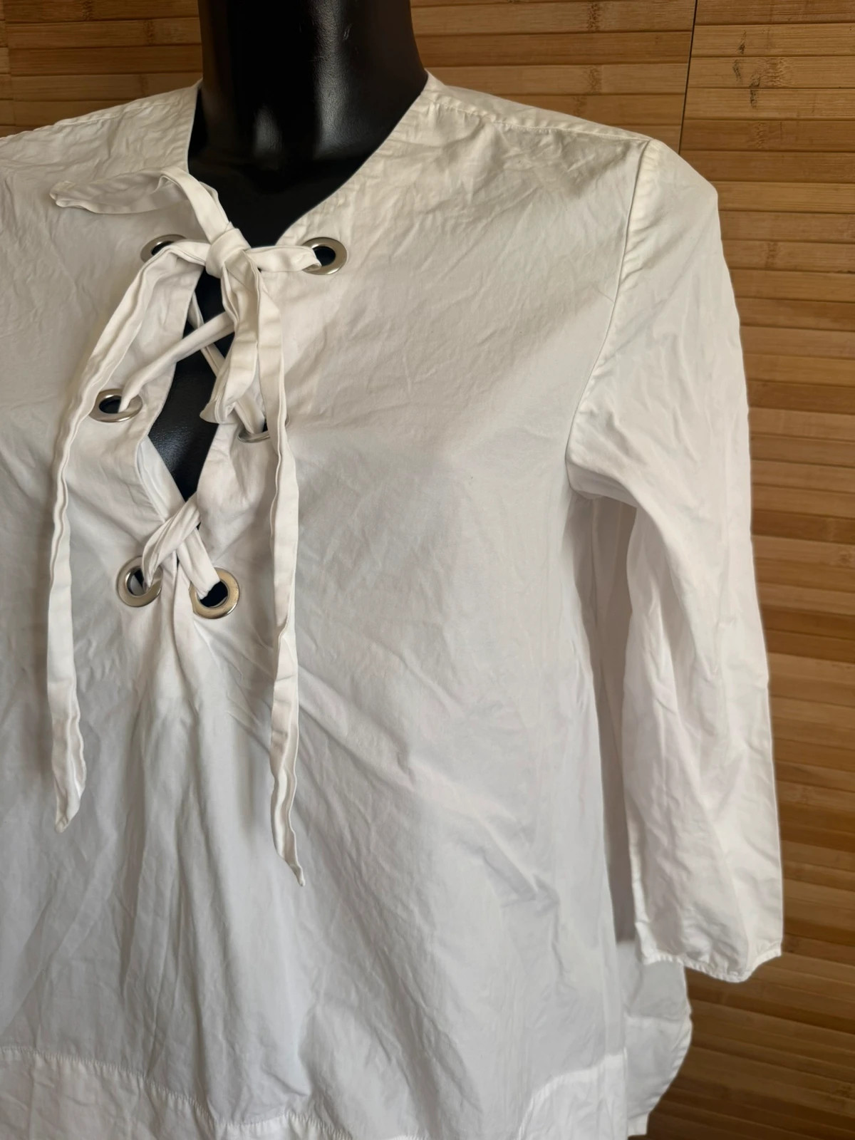 Blusa algodón blanca de uterque talla M 😍 – Uterqüe – taille M / 38 / 10 3