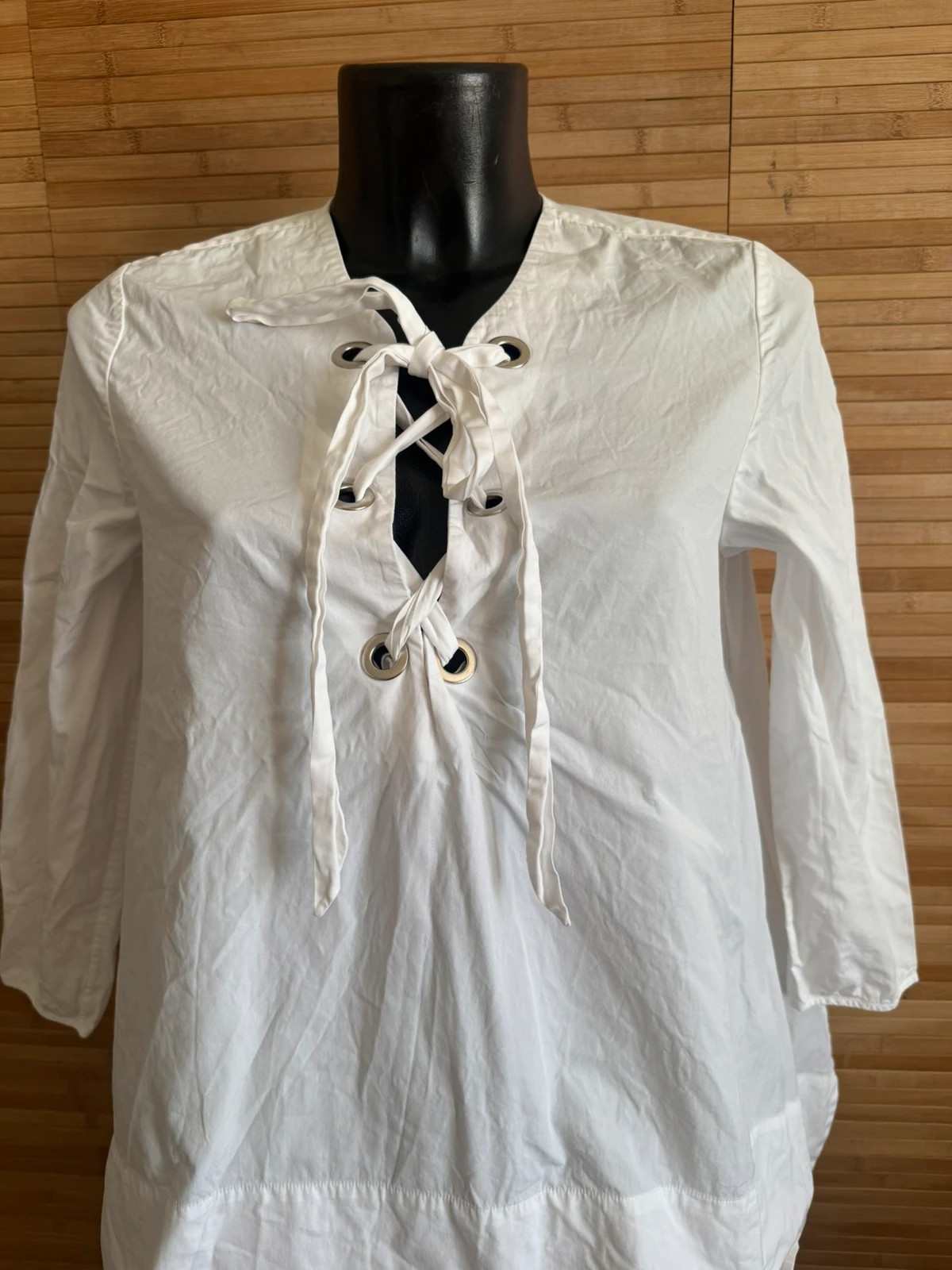 Blusa algodón blanca de uterque talla M 😍 – Uterqüe – taille M / 38 / 10 2