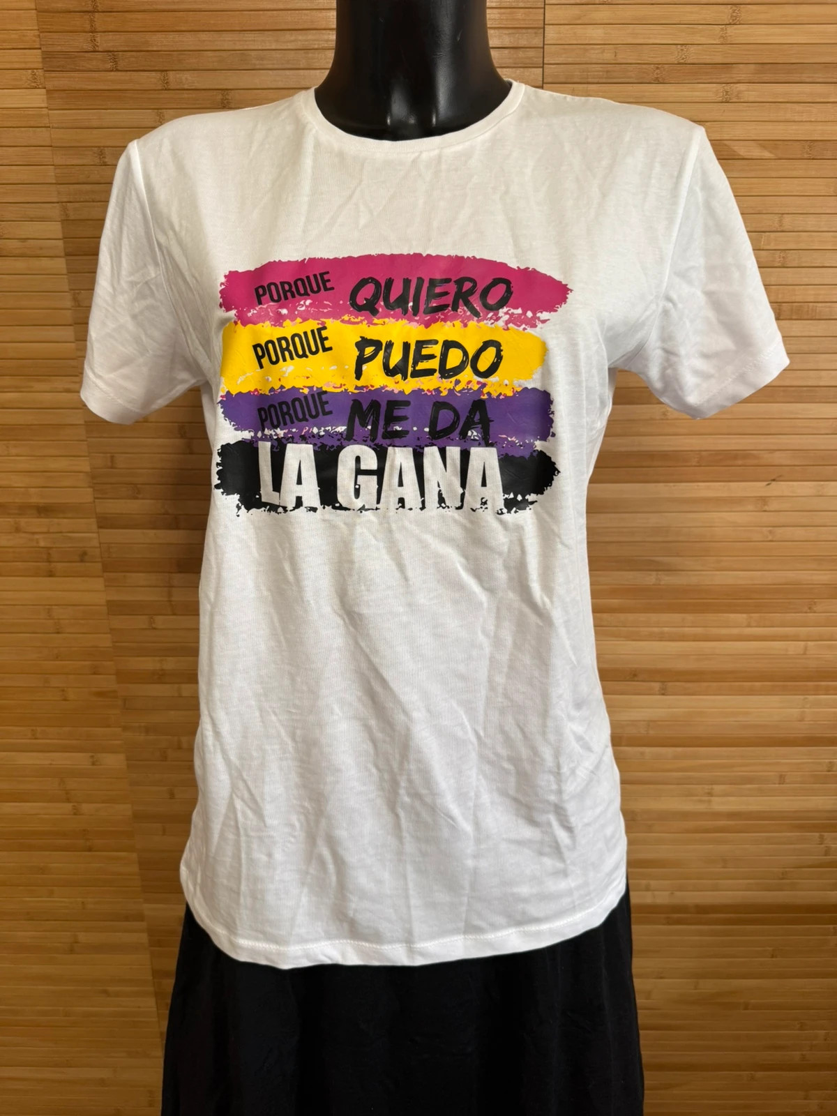 Camiseta algodón mensaje talla XL 😍