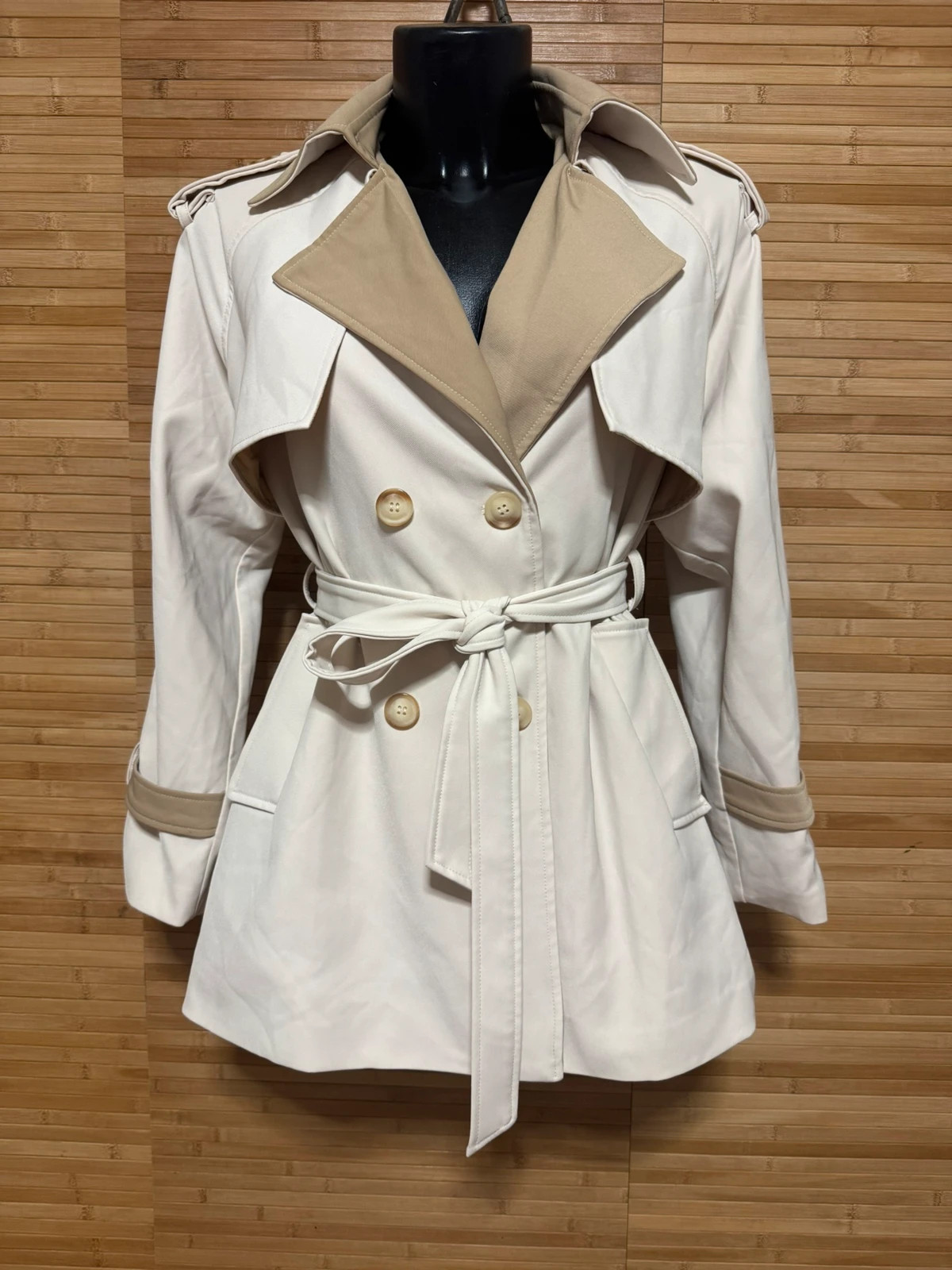 Divina gabardina bicolor vintage talla L 😍