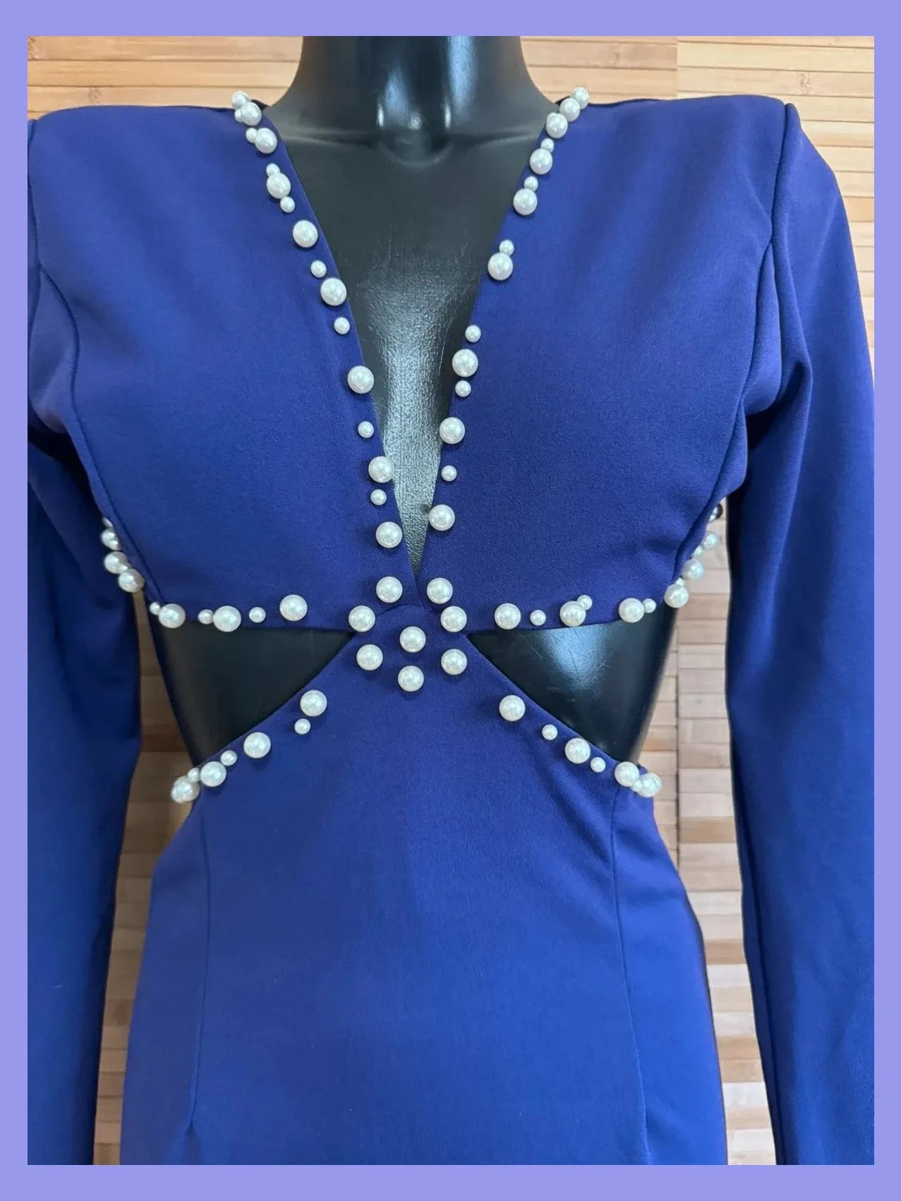 Divino vestido fiesta con aberturas y perlitas , talla única para S 😍 – La Boutique – taille Taille unique 4