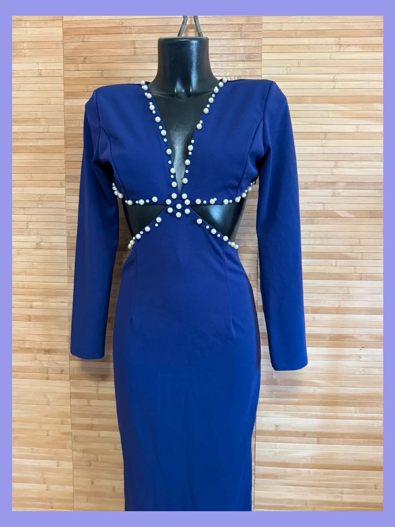 Divino vestido fiesta con aberturas y perlitas , talla única para S 😍 – La Boutique – taille Taille unique 3