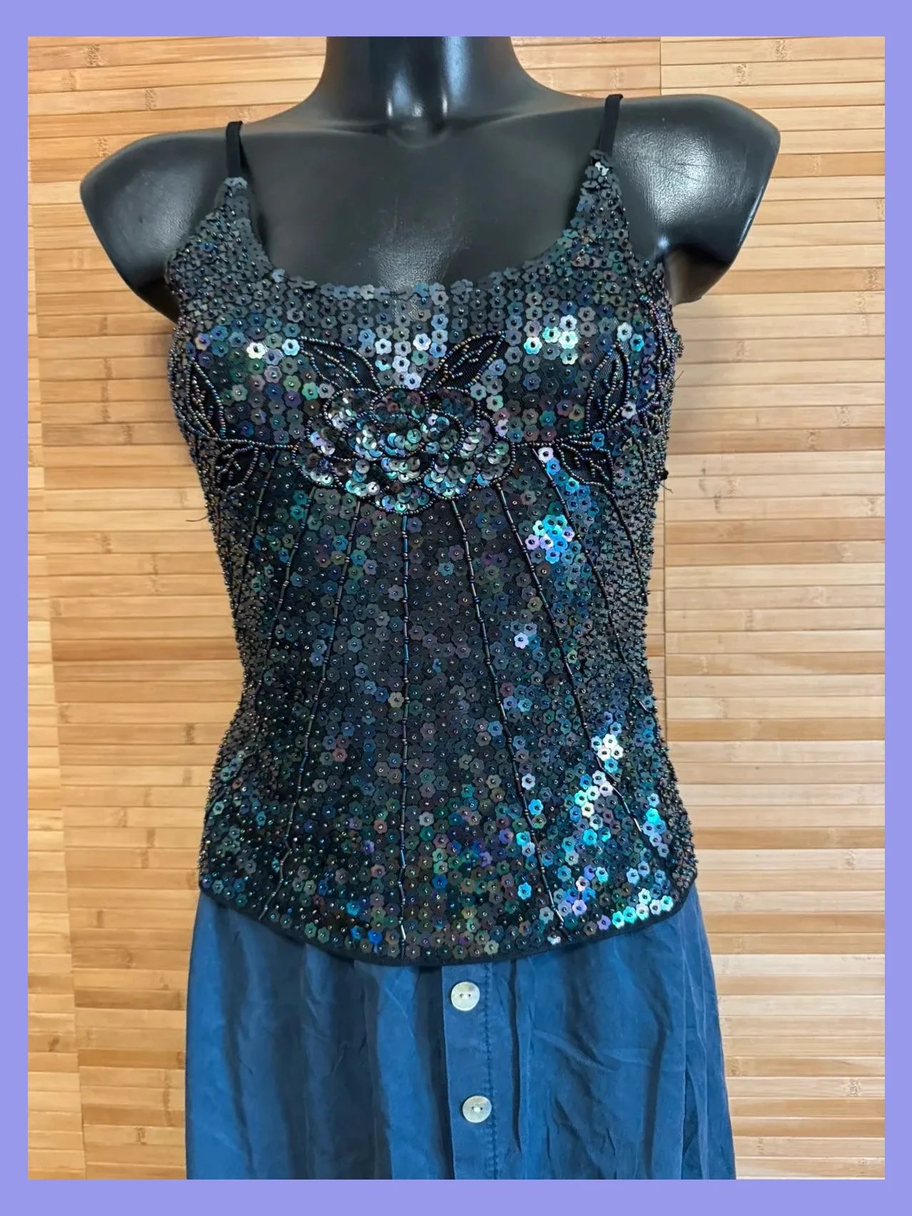 Divino top vintage lentejuelas, talla única para S/M😍 – Vintage – taille Taille unique 2