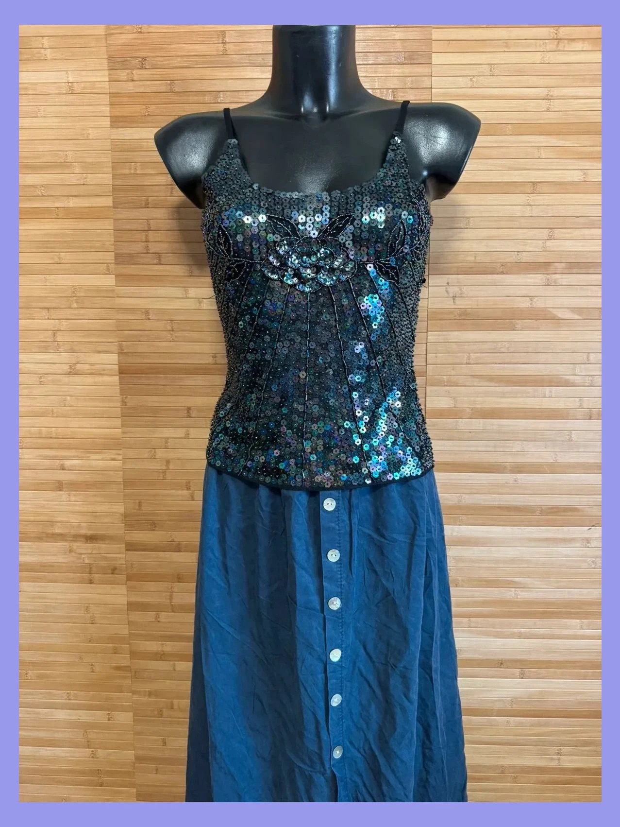Divino top vintage lentejuelas, talla única para S/M😍