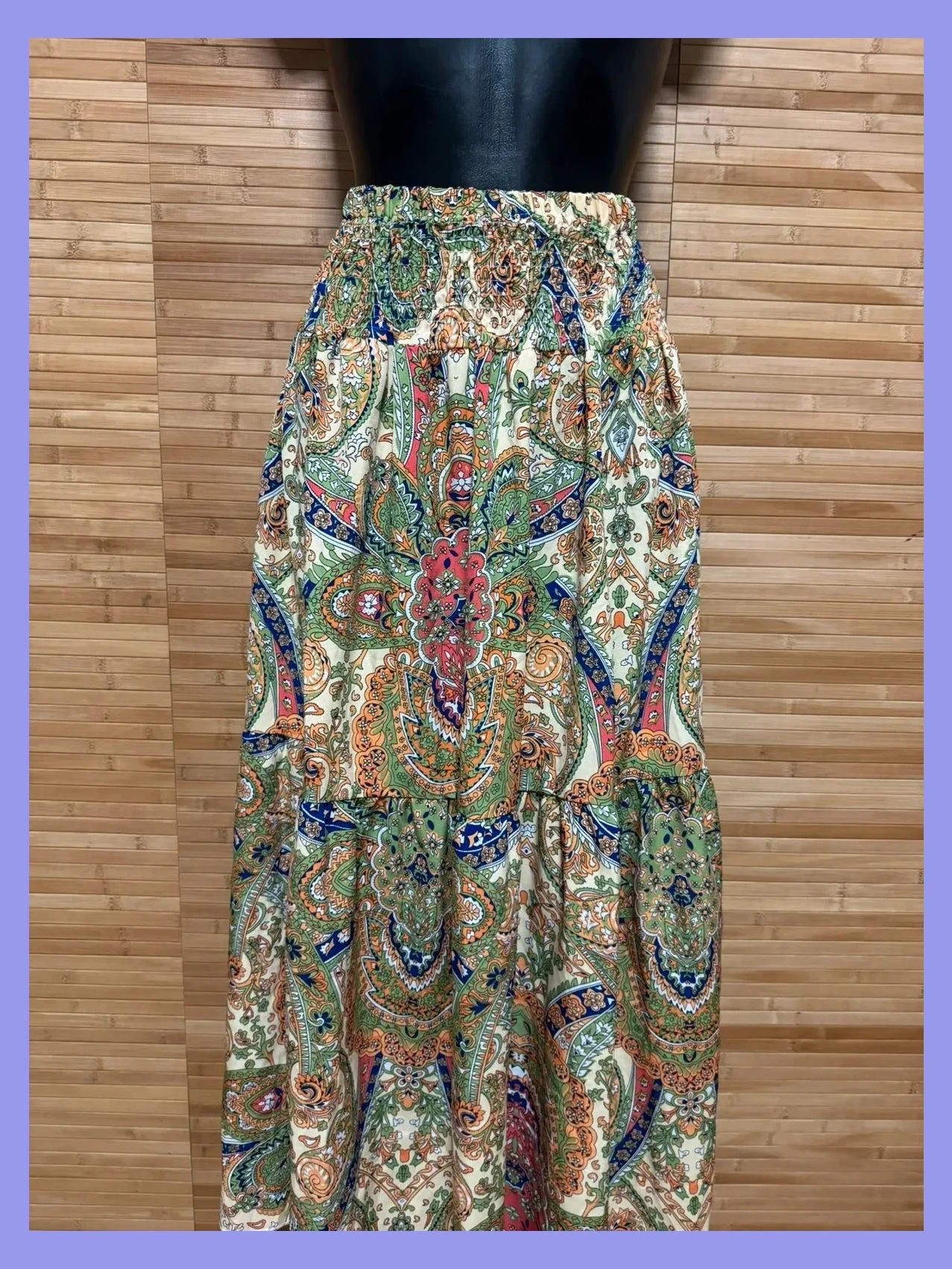 Espectacular falda larga vintage, cintura elástica, talla única 😍 – Vintage – taille Taille unique 3