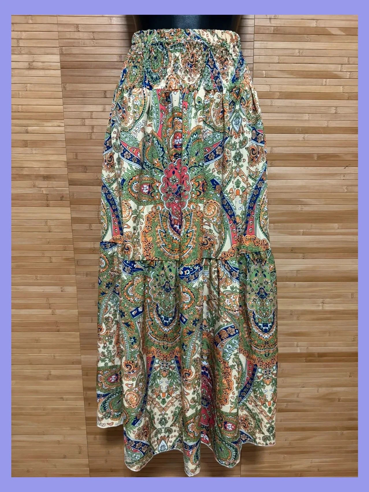 Espectacular falda larga vintage, cintura elástica, talla única 😍 – Vintage – taille Taille unique 2