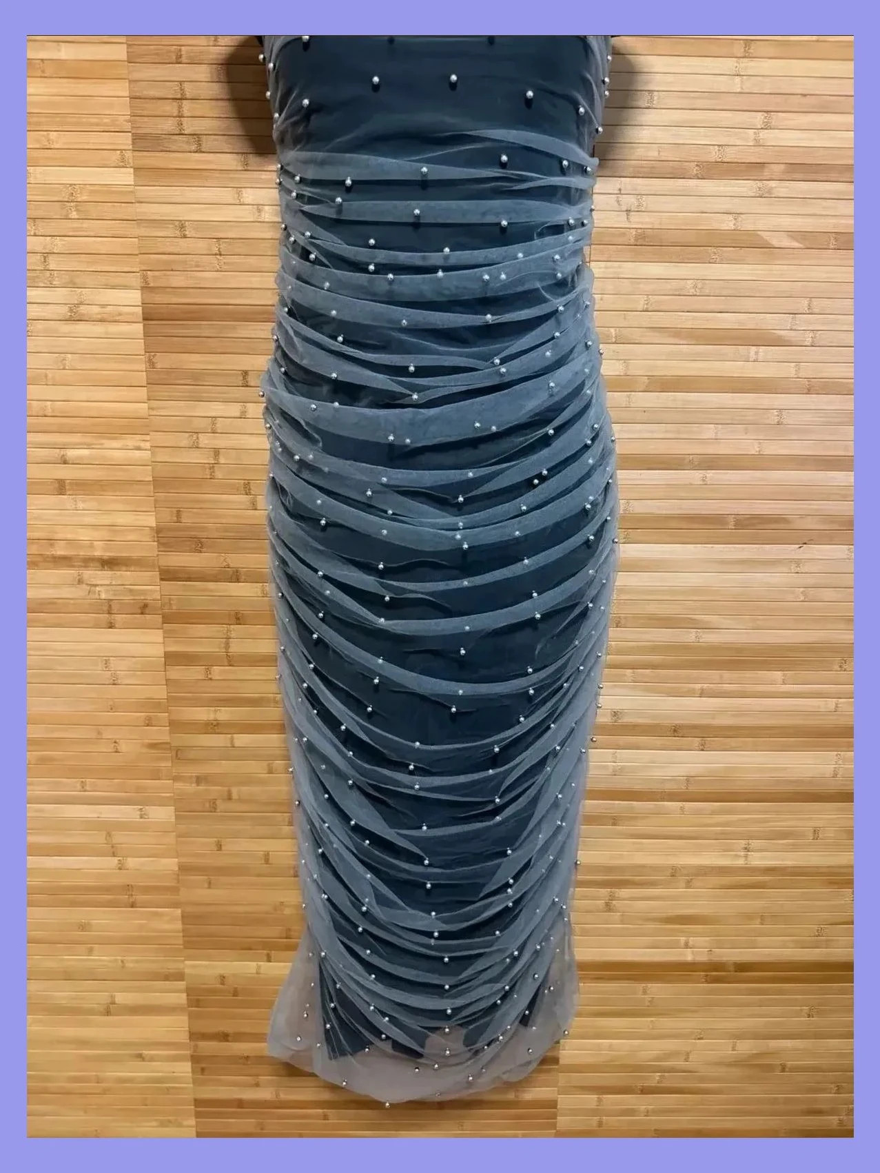 Espectacular vestido palabra de honor de Zara , tul fruncido con perlas , talla L , elástico 😍 – Zara – taille L / 40 / 12 2