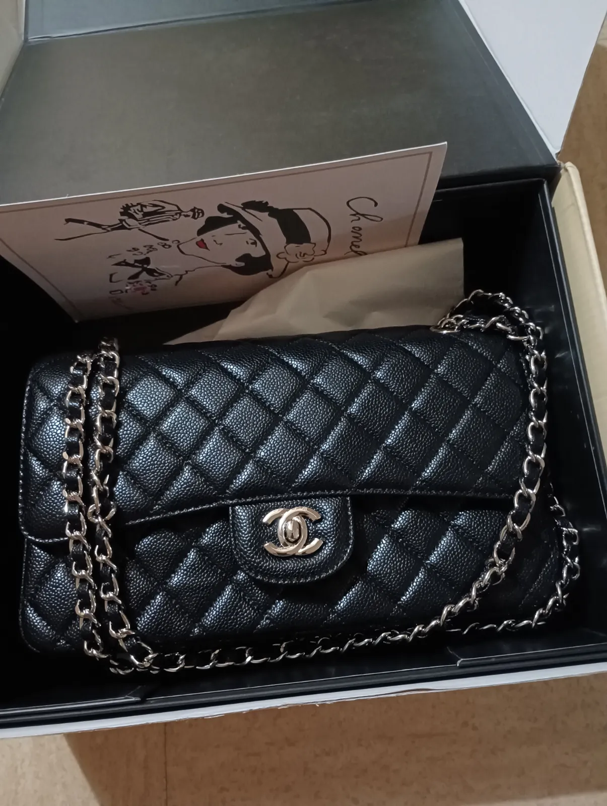Chanel Flap Bag caviar matelassé noir